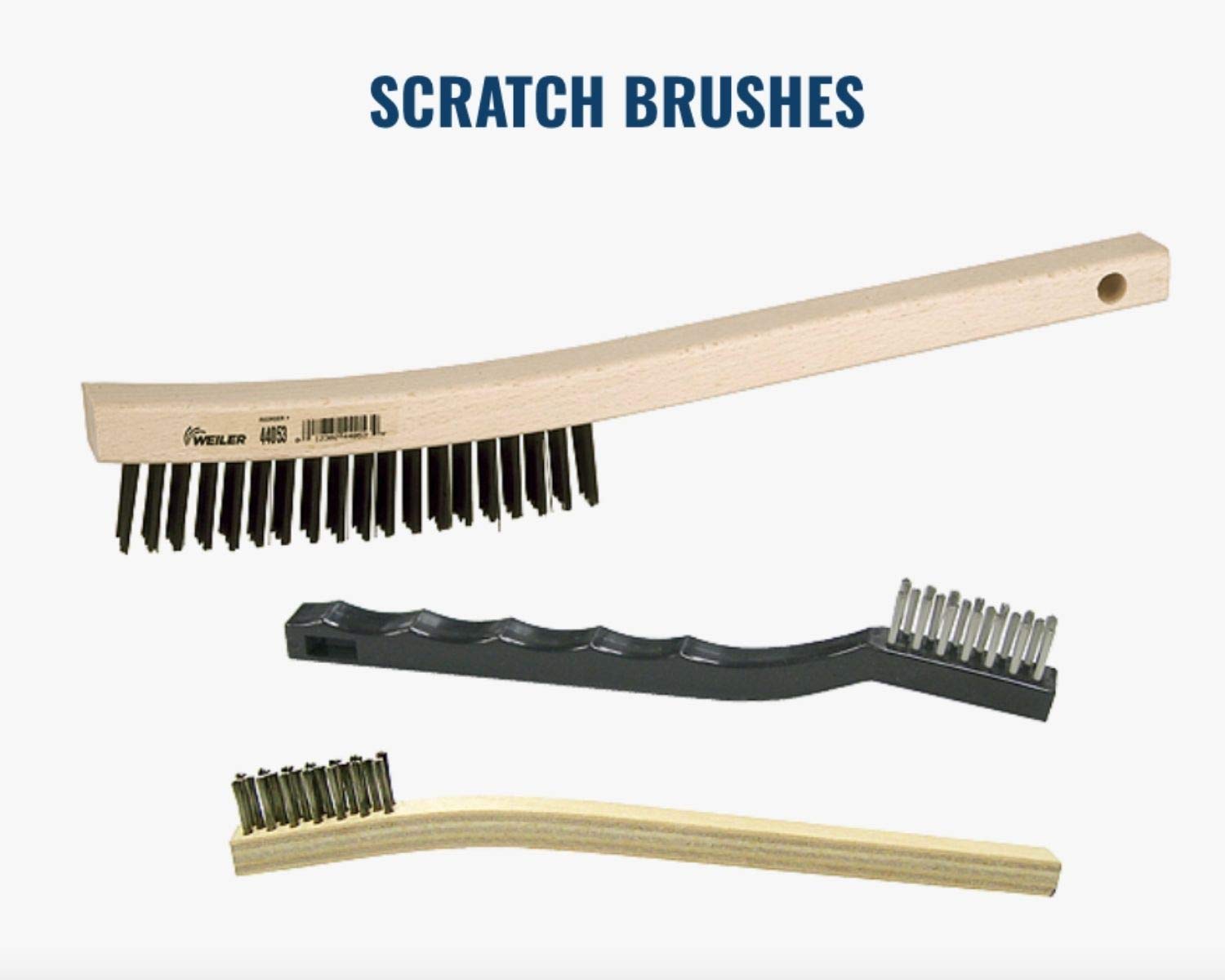 Weiler 44235 Stainless Steel Hand Wire Scratch Brush - 012 Fill, Shoe Handle, 1x17 Rows (Pack of 12) | Made in USA | Ideal for Metal Cleaning, Rust Removal & Surface Preparation