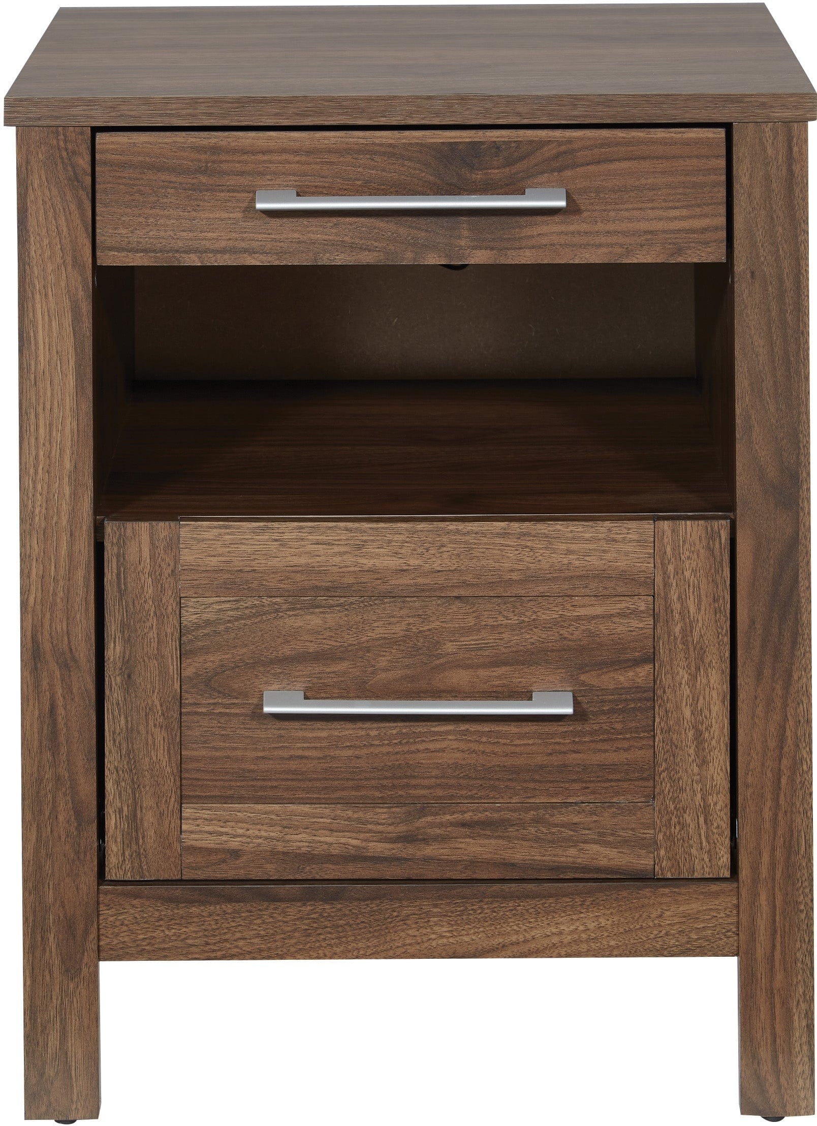 Office Star Stonebrook Nightstand with Drawer - Modern Bedside Table for Bedroom, Living Room, or Office [SK24NS] - Perfect for Storage, Reading Light, and Home Decor