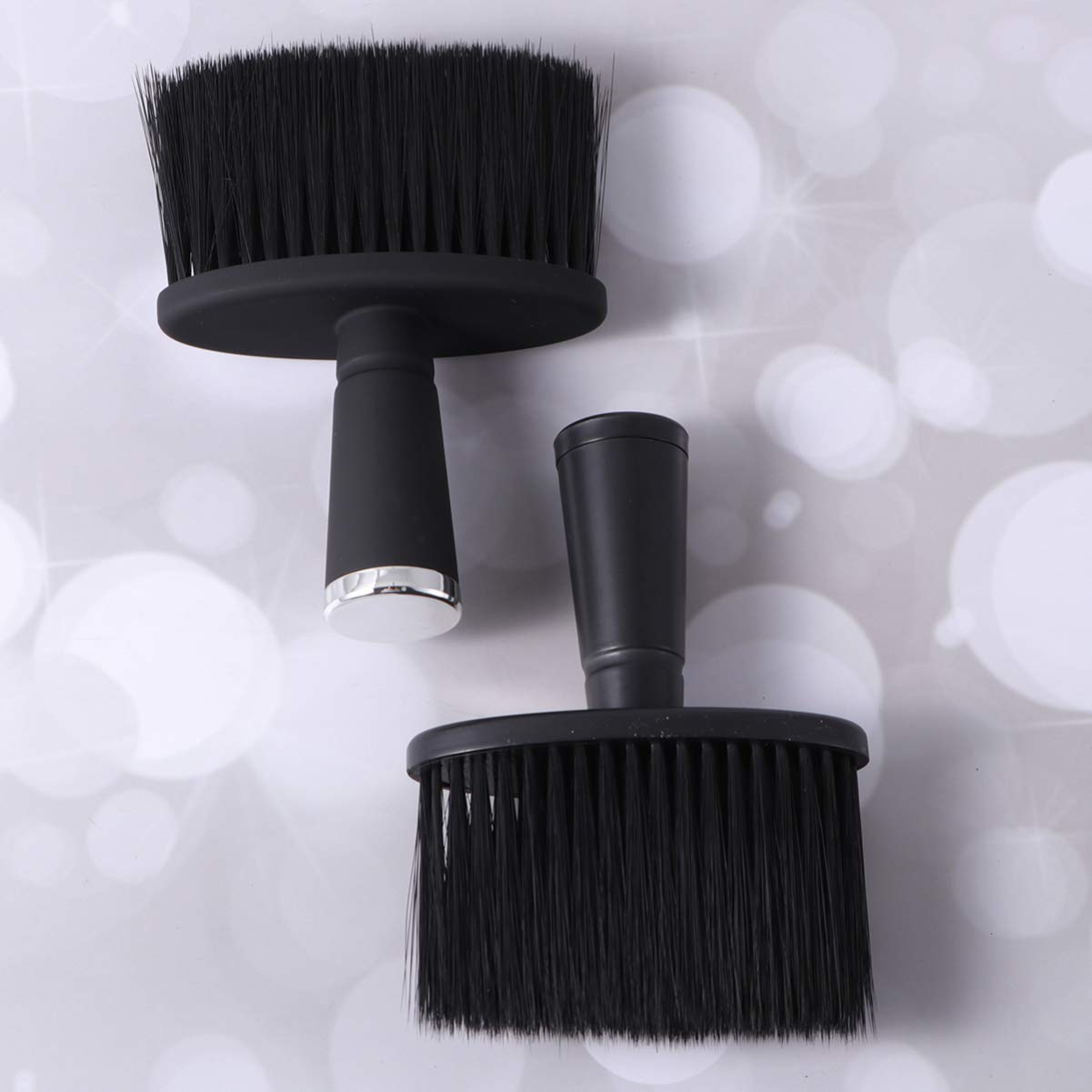 KALLORY 2 Pack Barber Powder Neck Duster Brush - Professional Hair Cutting & Styling Tools for Men - Soft Bristle Face & Neck Brush for Hair Removal - Perfect for Salon, Home Grooming & Beard Care