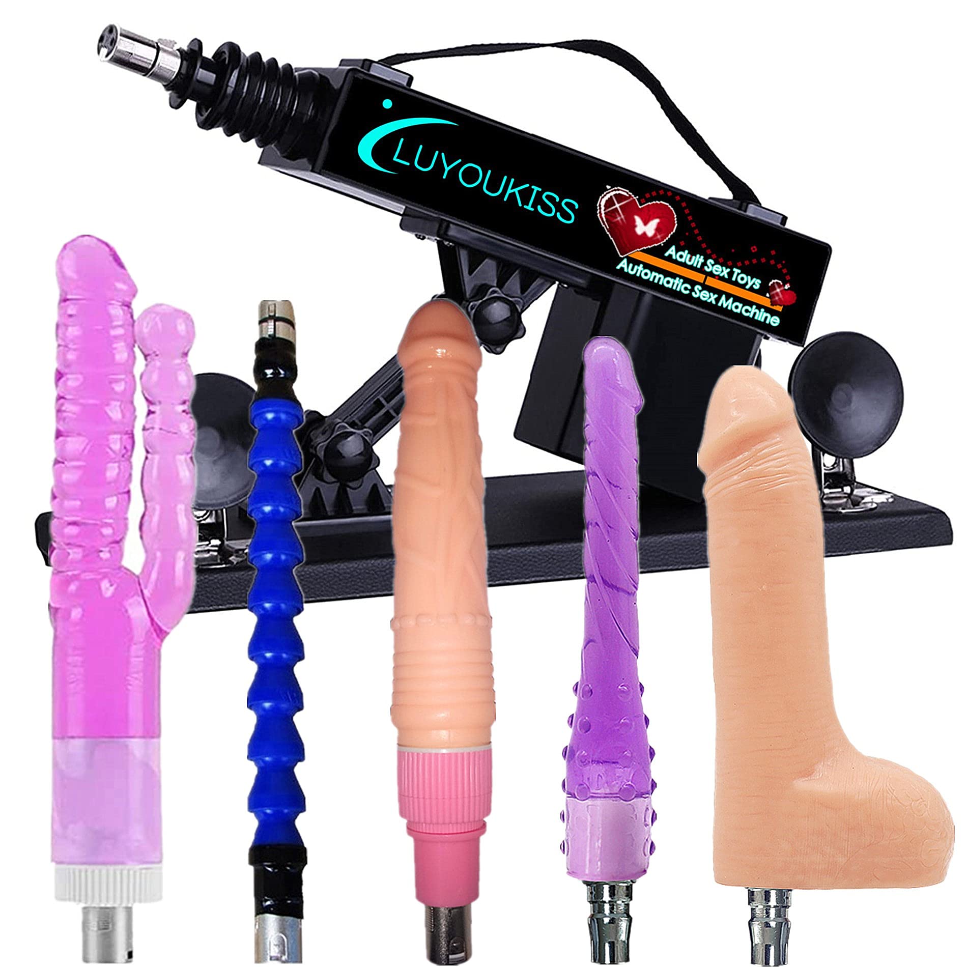 Automatic Thrusting Sex Machine for Women - 5 Attachments Adult Sex Toy, Powerful Dildo Massager for Solo Play & Couples Pleasure | Bedroom Essential for Enhanced Intimacy & Self-Exploration