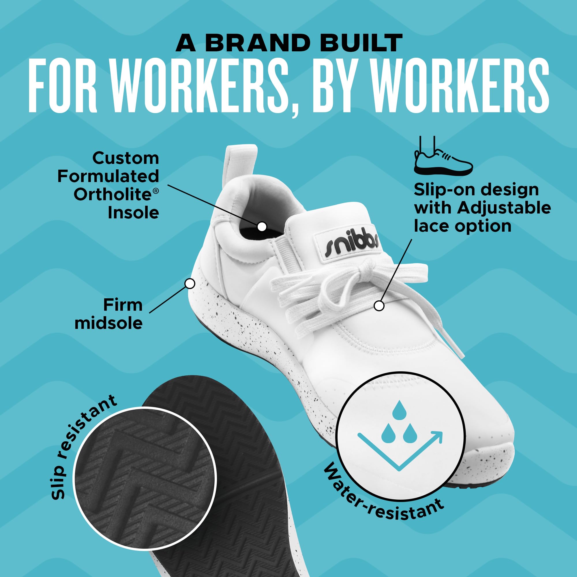 Non-Slip Work Shoes for Kitchen & Chef - Spacecloud Slip-Resistant Safety Shoes for Restaurant, Hospital & Food Service Professionals