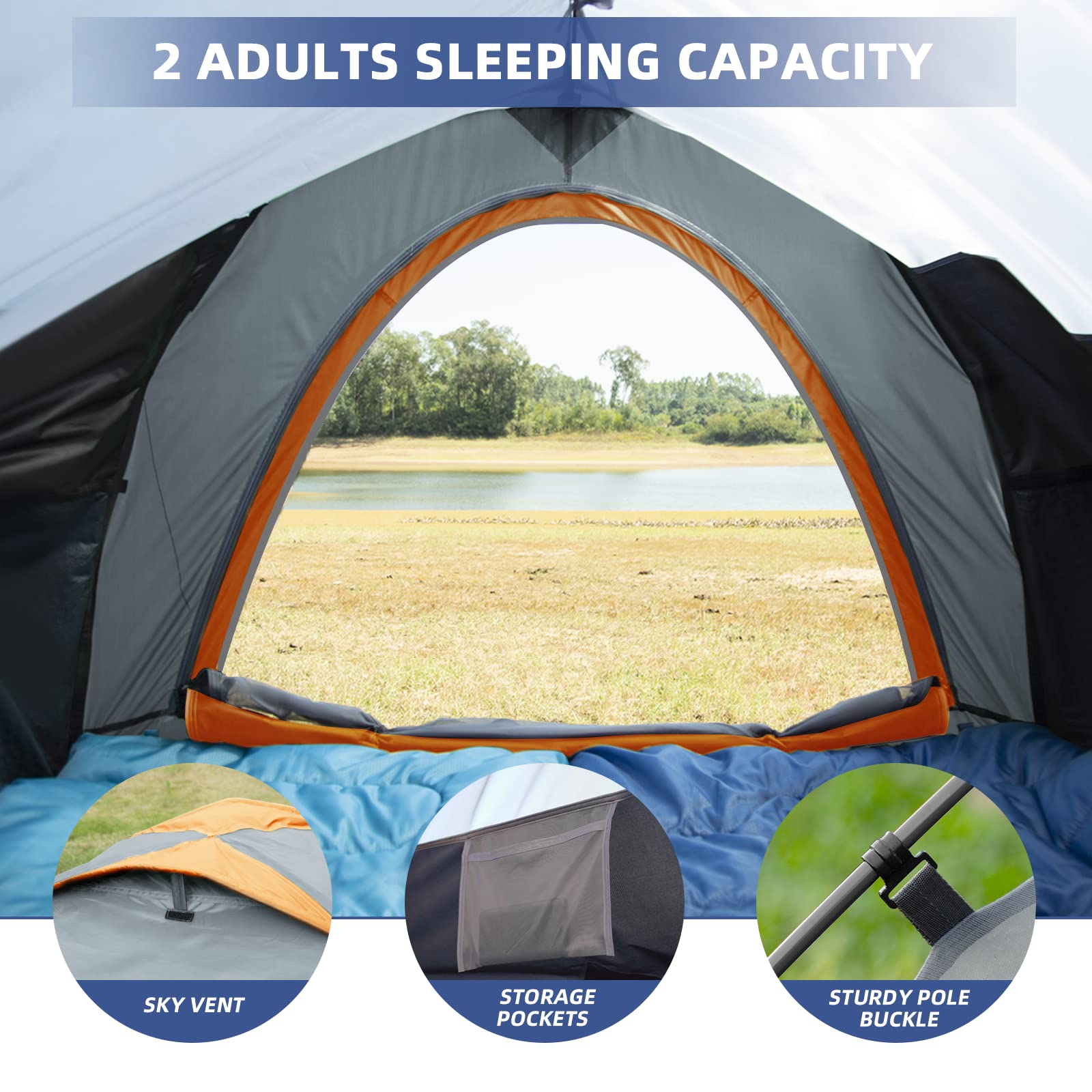Forceatt Waterproof Truck Bed Tent for 5’-6.5’ Pickup Trucks - PU2000mm Rainproof Camping Shelter, Easy Setup 2-Person Portable Tent for Outdoor Adventures, Camping, Hiking & Fishing | Perfect for Road Trips, Tailgating & Backcountry Exploration