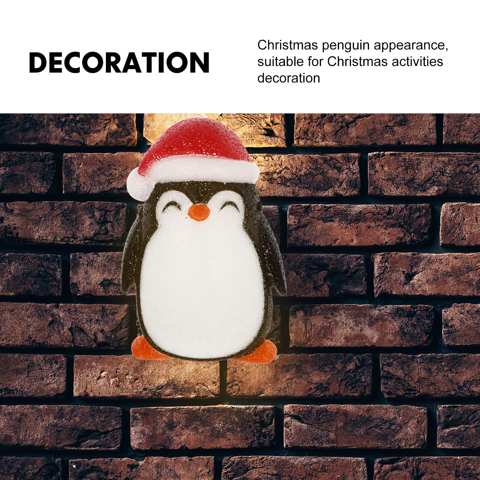 1PC Christmas Penguin Shaped Wall Lamp Shade - White EVA Hanging Lamp Cover for Holiday Decor - Perfect for Christmas Tree, Fireplace, and Bedroom Decorations