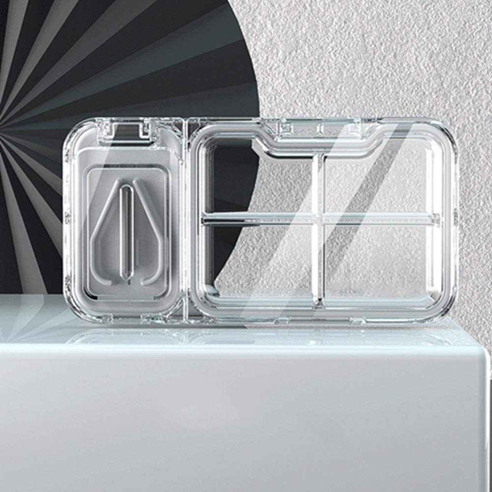 **Professional Transparent Pill Cutter and Splitter with Safe Shield - Best Tablet Divider for Small & Large Pills - Perfect for Travel, Home, and Pharmacy Use (White)**
