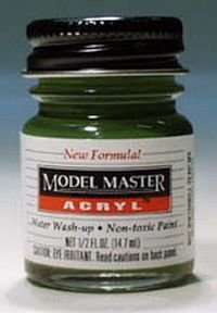 Testors Medium Green Acrylic Plastic Model Paint - Perfect for Miniatures, DIY Crafts, and Scale Models