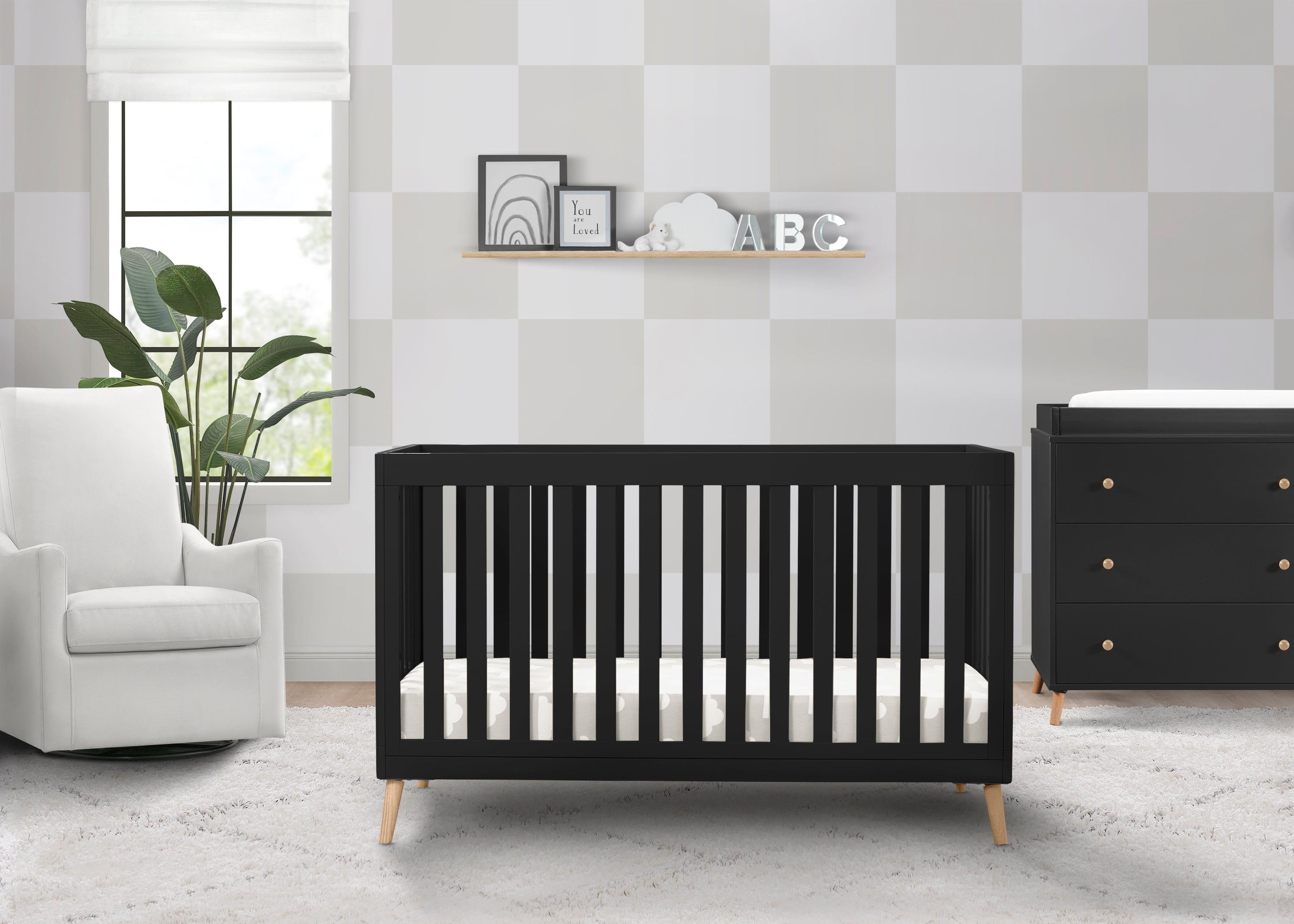 Essex 4-in-1 Convertible Baby Crib - Toddler Bed, Daybed & Full-Size Bed Conversion - Safe Nursery Furniture for Newborns & Kids - Perfect for Bedrooms, Daycare & Guest Rooms