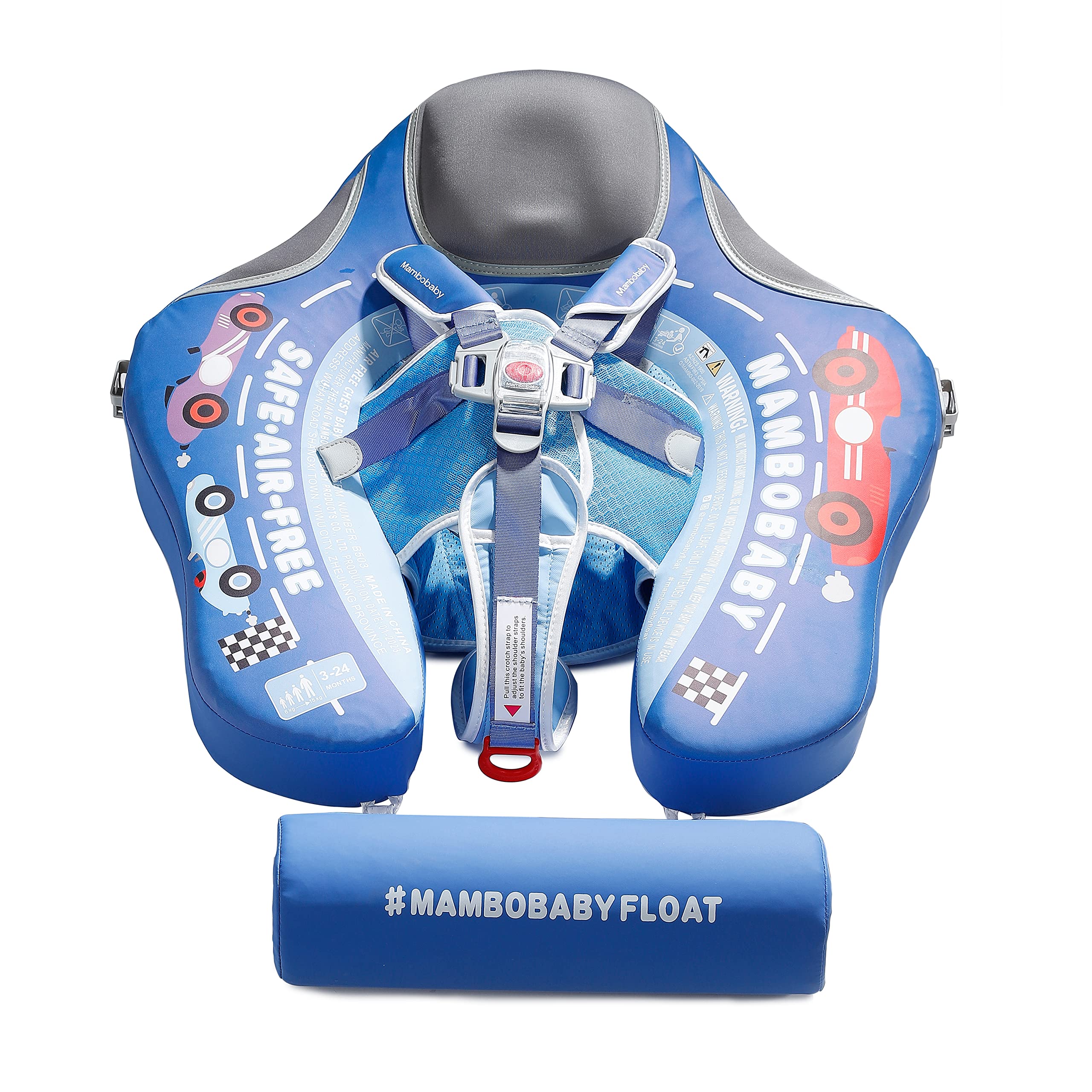 **Mambobaby Non-Inflatable Baby Pool Float with UPF 50+ Canopy – Safe Infant Swimming Training Float, Anti-Flip Design for Toddlers – Perfect for Backyard Pools, Beach Trips & Swim Lessons**