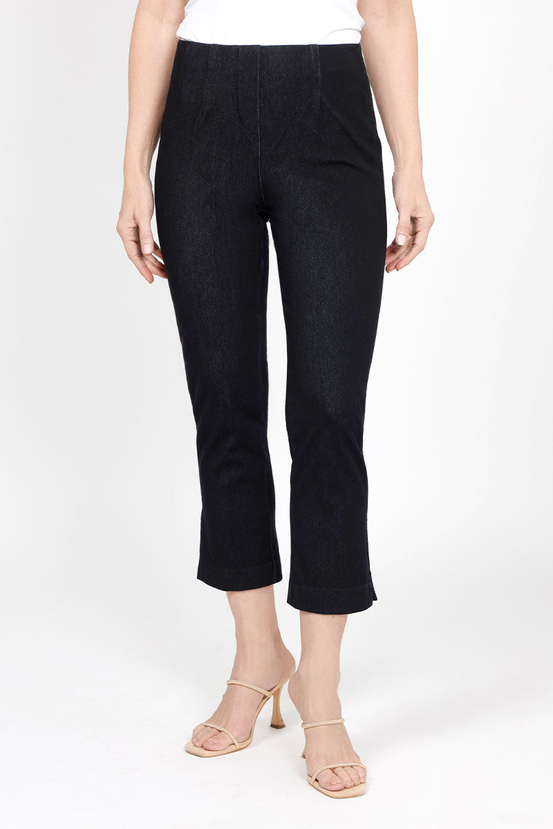 Holland Ave Susan High Waist Denim Crop Pants for Women - Trendy Distressed Jeans with Stretch Comfort - Perfect for Casual Outfits & Summer Street Style