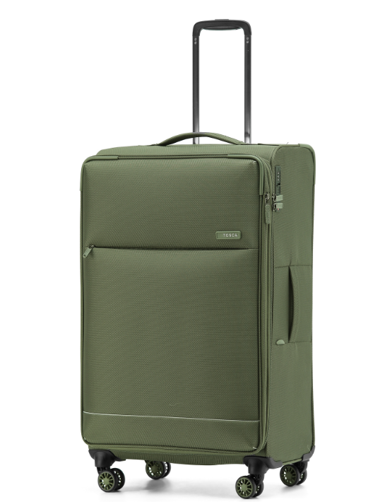 Tosca SO LITE New AIR5055 79cm Large Spinner Suitcase - Lightweight Expandable Travel Luggage with 360° Wheels for Business Trips & Vacations (Khaki)