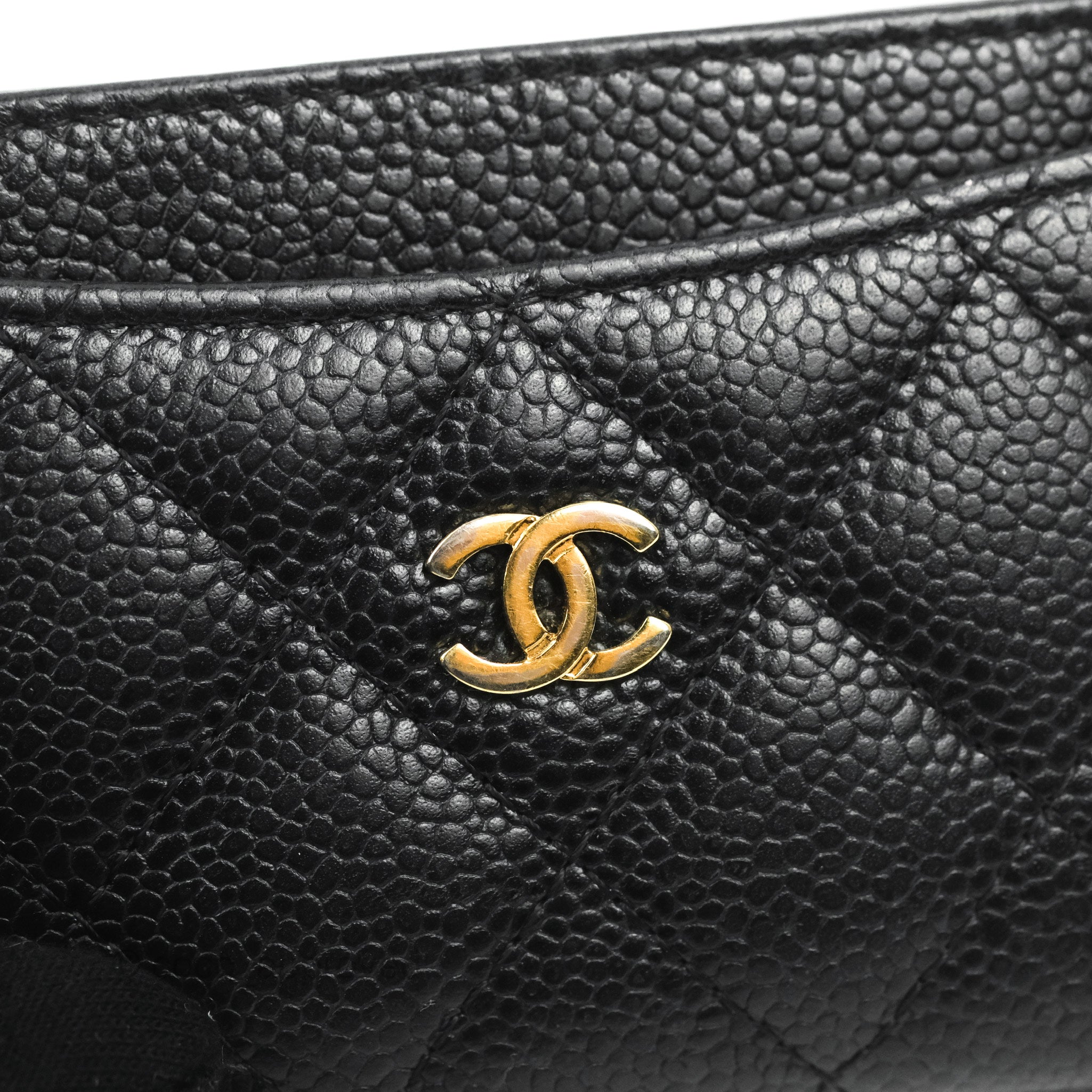 Chanel Classic Flat Card Holder in Black Caviar Leather with Gold Hardware - Luxury Wallet for Women, Perfect for Everyday Use & Gift Giving