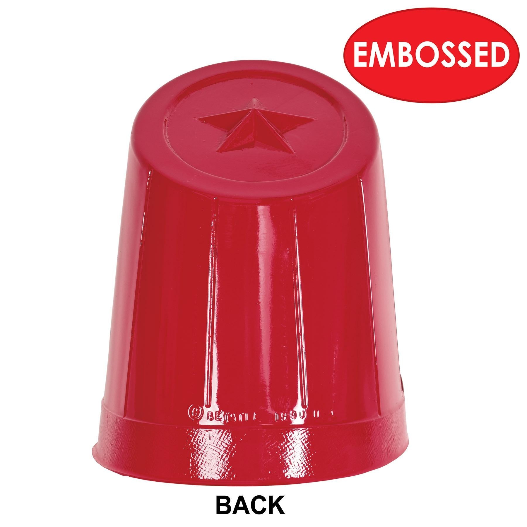 12 Pack Red Christmas Plastic Drum Major Hats - Festive Holiday Party Accessories for Parades, Concerts & Costume Events