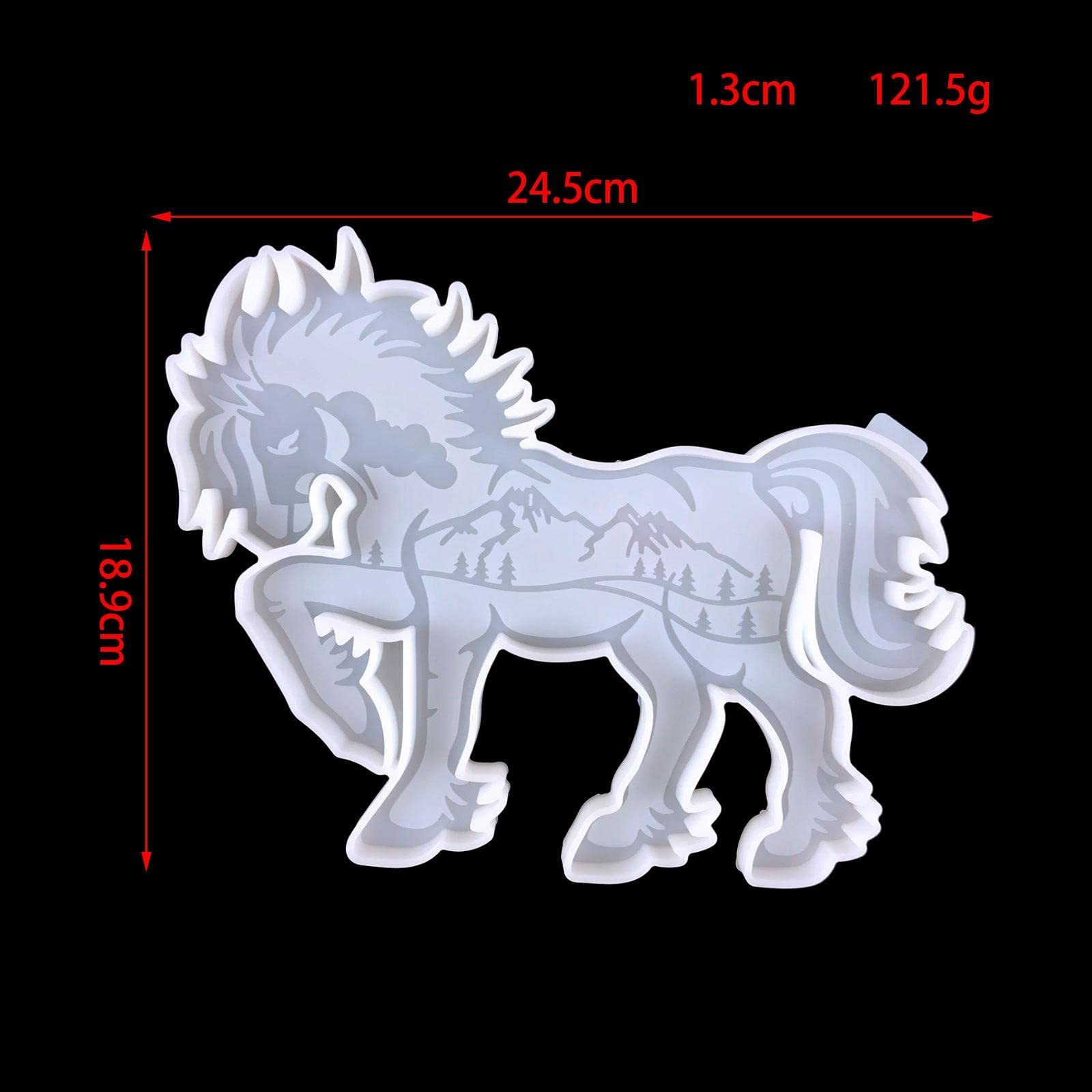 Enakshi Animal-Shaped Silicone Molds - Easy to Demold for DIY Crafts, Resin Art, Soap Making - Perfect for Kitchens, Yards, and Home Decor Projects - Horse, Multi-Purpose Craft Supplies for Baking & Creative Arts
