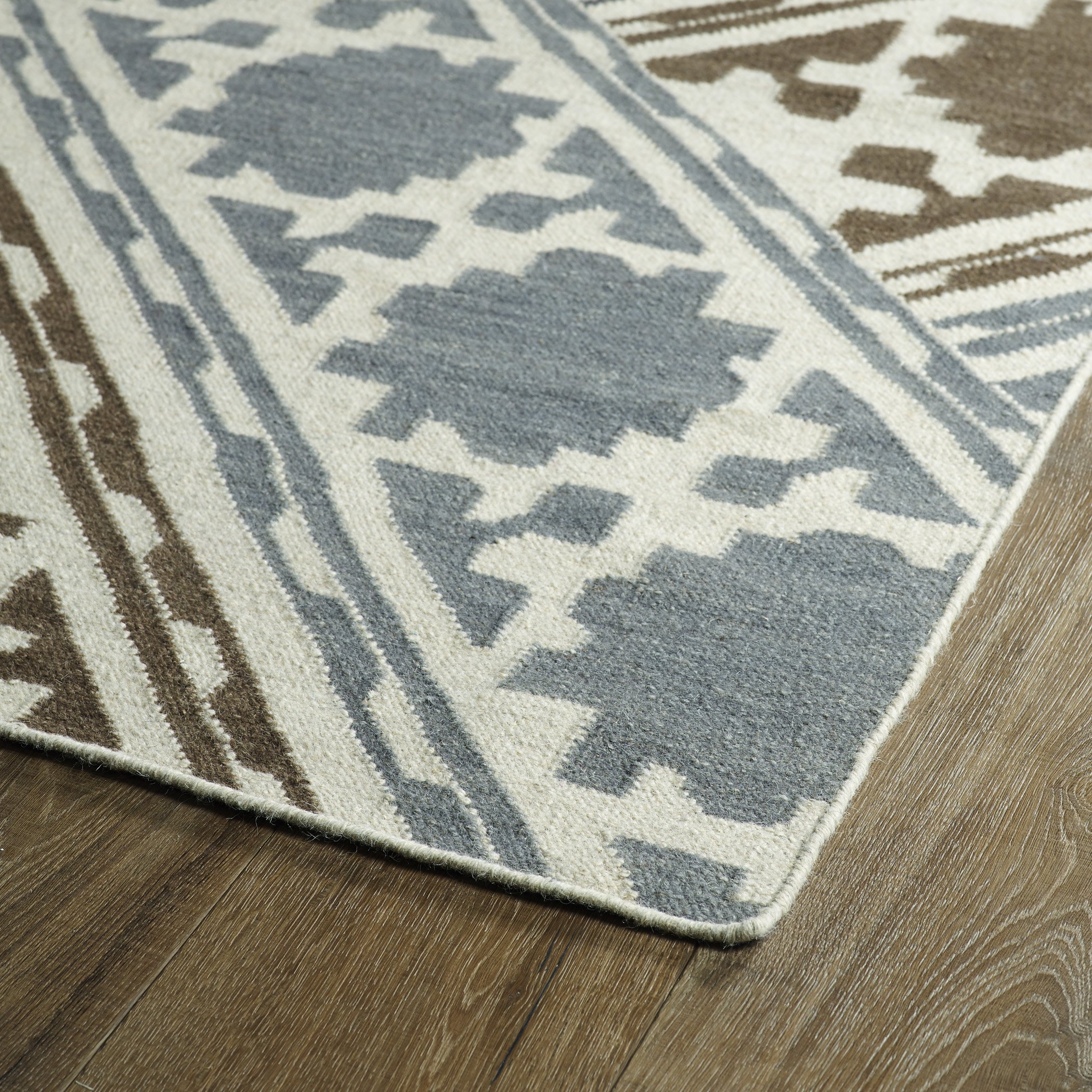 Kaleen Rugs Glam Collection Handmade Flatweave Brown Area Rug 2' x 3' - Perfect for Living Room, Bedroom & Office Decor