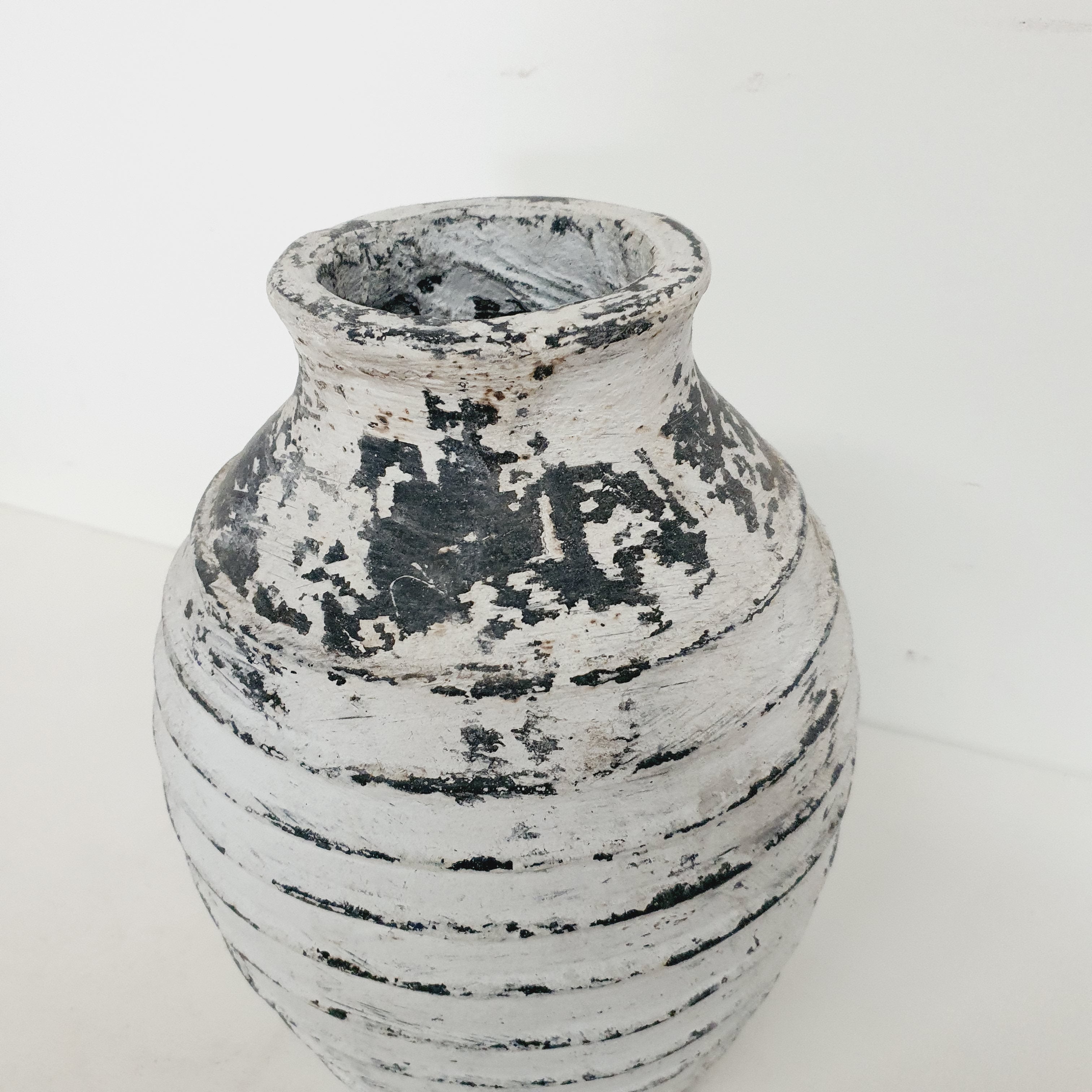 Rustic Ceramic Vase Handmade for Home Decor - Farmhouse Style Flower Vase for Centerpieces, Wedding Decor, and Living Room Accents