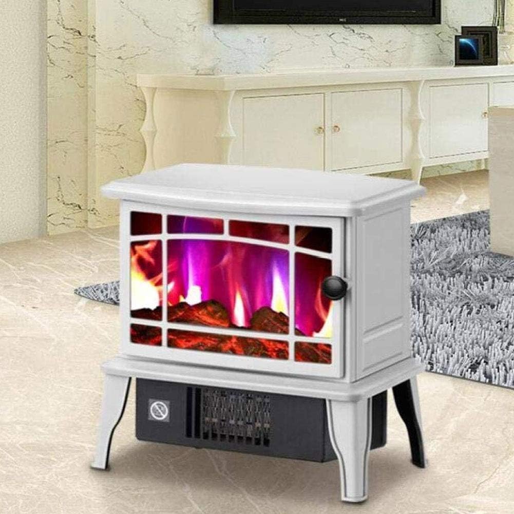 1500W Electric Stove Heater with 3D Realistic Flame - Fast Heating Indoor Fireplace Heater for Home, Office & Bedroom - Black Energy Efficient Space Warmer