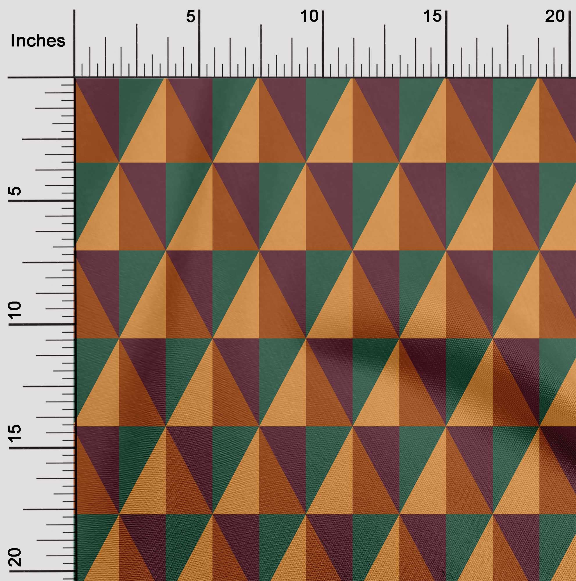 oneOone Polyester Spandex Orange Geometric Print Fabric - 56 Inch Wide for Sewing, Craft Projects & DIY (4398) | Perfect for Quilting, Upholstery, Fashion Design & Home Decor
