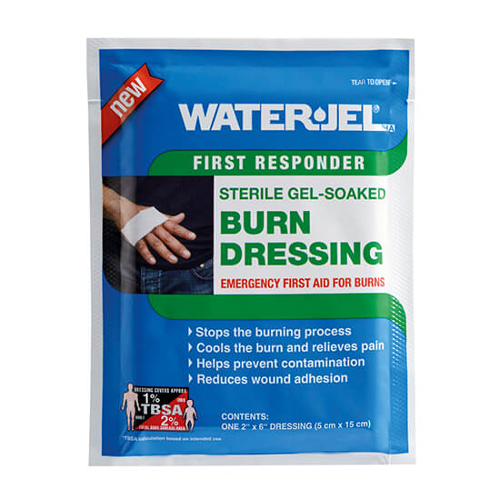 Water Jel Burn Dressing 5.1 x 15.2 cm - First Aid Burn Treatment for Minor Burns, Cuts & Scrapes - Ideal for Home, Kitchen, Workplace & Emergency Kits