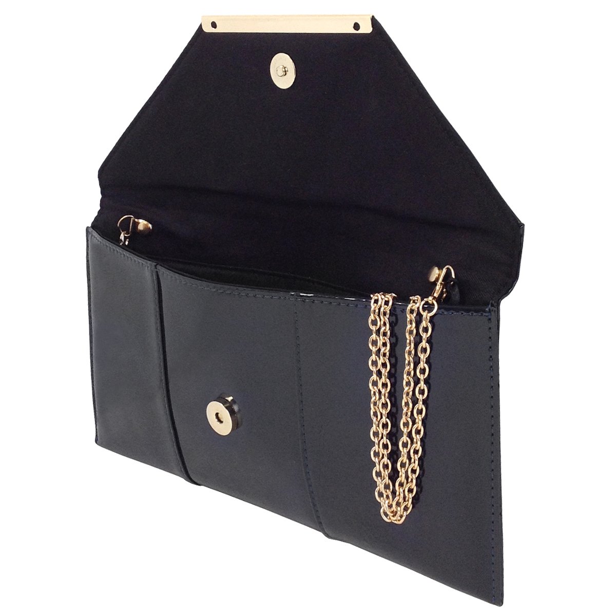 JNB Faux Patent Leather Envelope Candy Clutch Bag for Women - Elegant Evening Party Clutch Purse - Perfect for Weddings, Prom, Cocktail Parties & Special Occasions