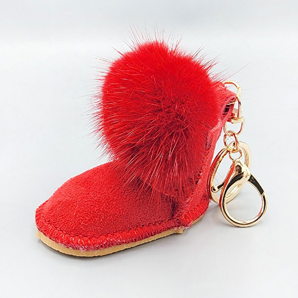 Fur Pom Pom Boot Keychains - Cute & Stylish Accessories for Keys, Bags & Backpacks | Perfect Gift for Women & Girls | K1661