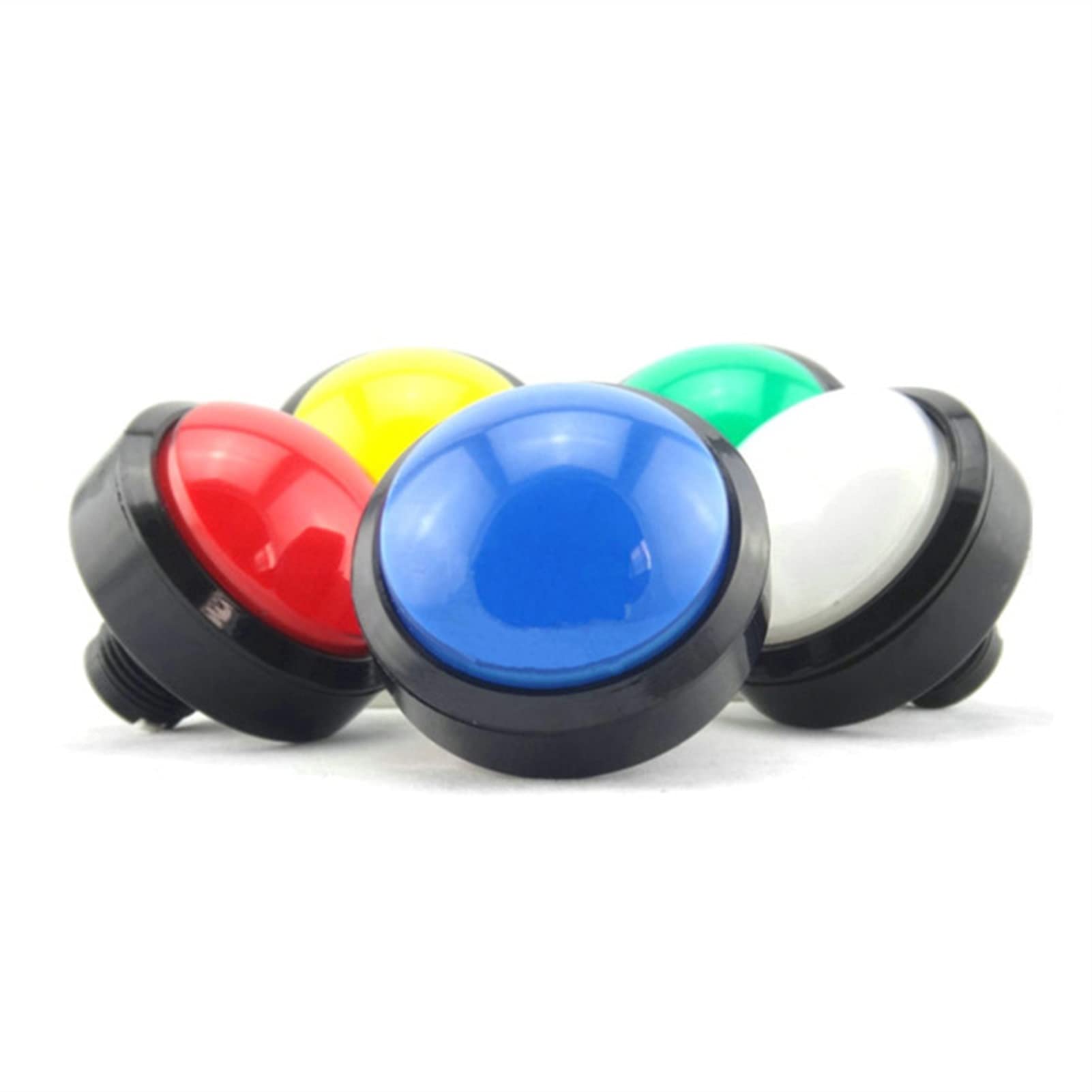 CZKE 60MM LED Arcade Push Button - 5 Color Options with Convex Design for Video Games & DIY Arcade Machines (Green) - Perfect for MAME Cabinets, Gaming Consoles & Retro Arcade Builds