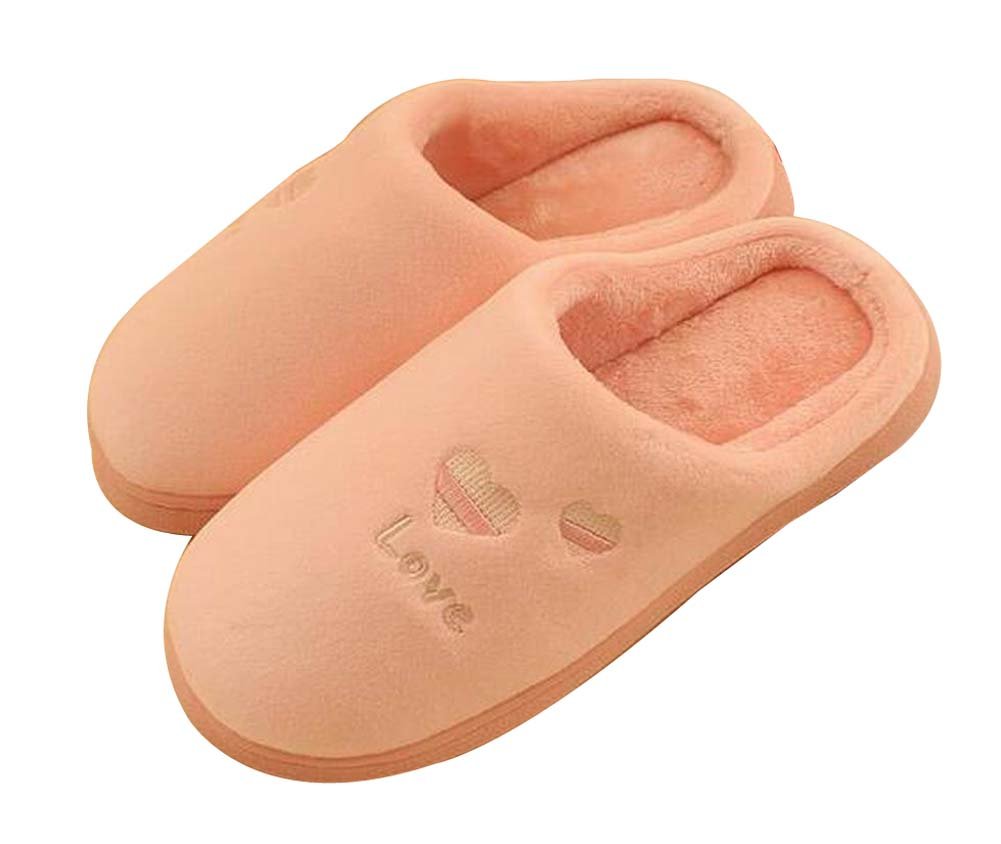 Black Cotton Anti-Slip Winter Slippers - Cozy Home Comfort for Women