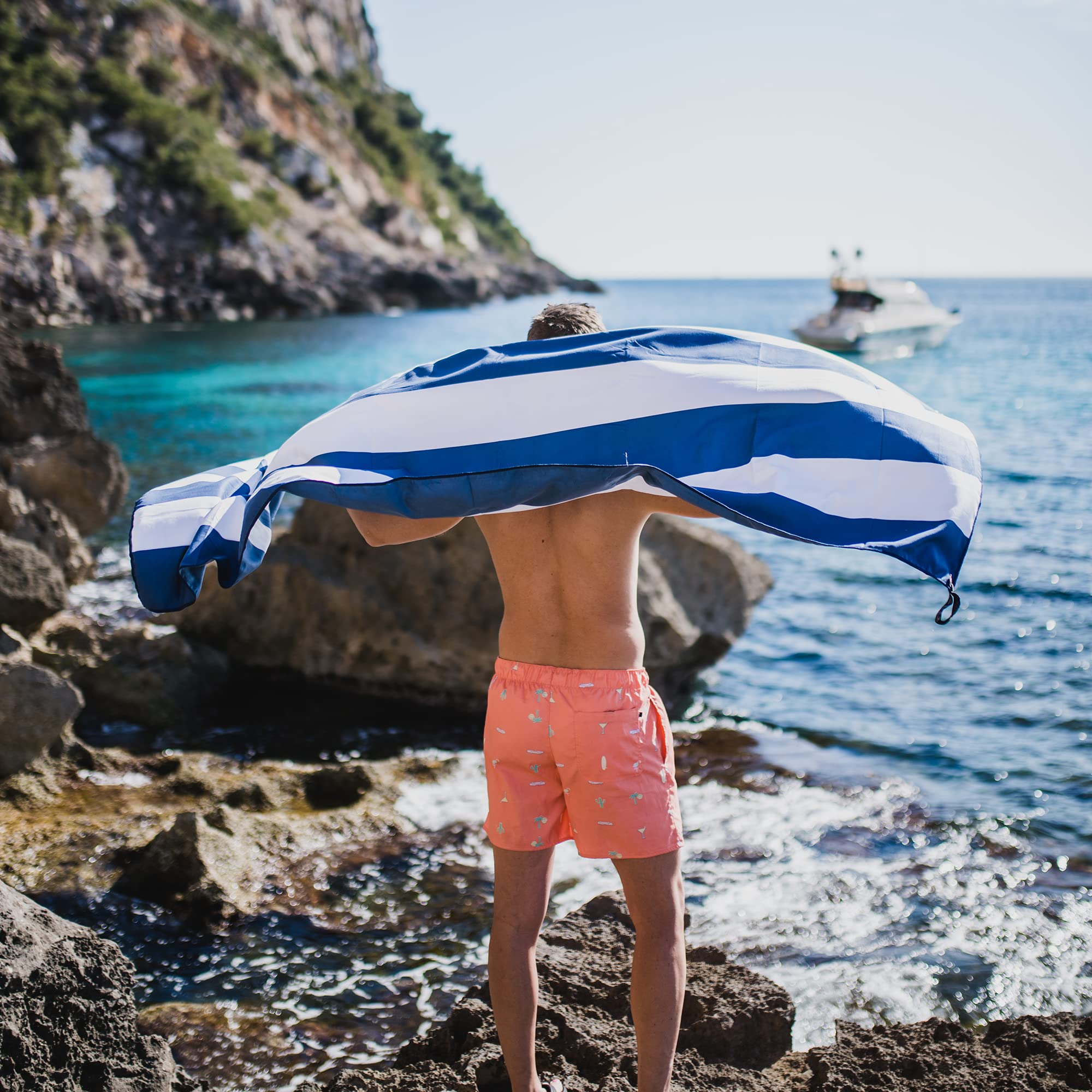 4Monster Microfiber Beach Towel - Quick Dry & Super Absorbent Lightweight Travel Towel for Swimming, Camping, Yoga | Sand Free & Compact for Pool, Gym, Backpacking & Water Sports | Perfect for Beach Vacations, Outdoor Adventures & Fitness Activities