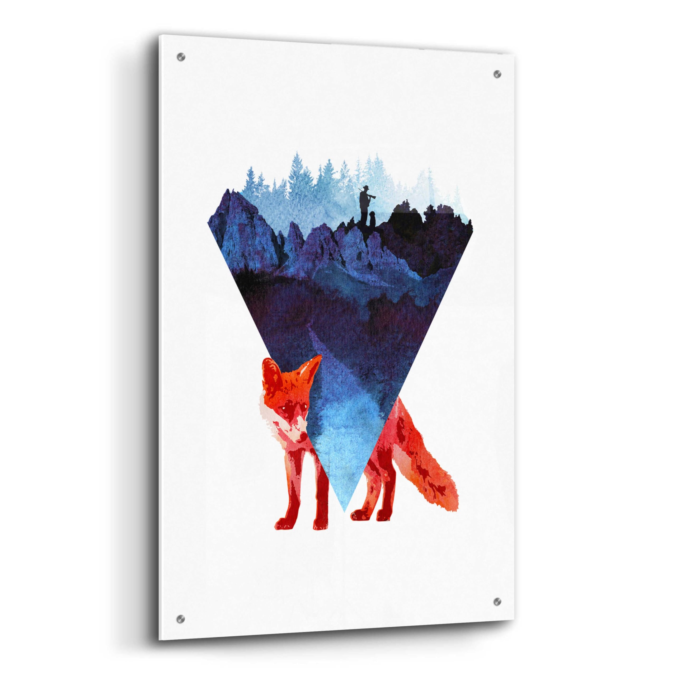 Risky Road Acrylic Glass Wall Art by Robert Farkas - 24x36 Inch Modern Abstract Painting for Living Room, Office & Bedroom Decor