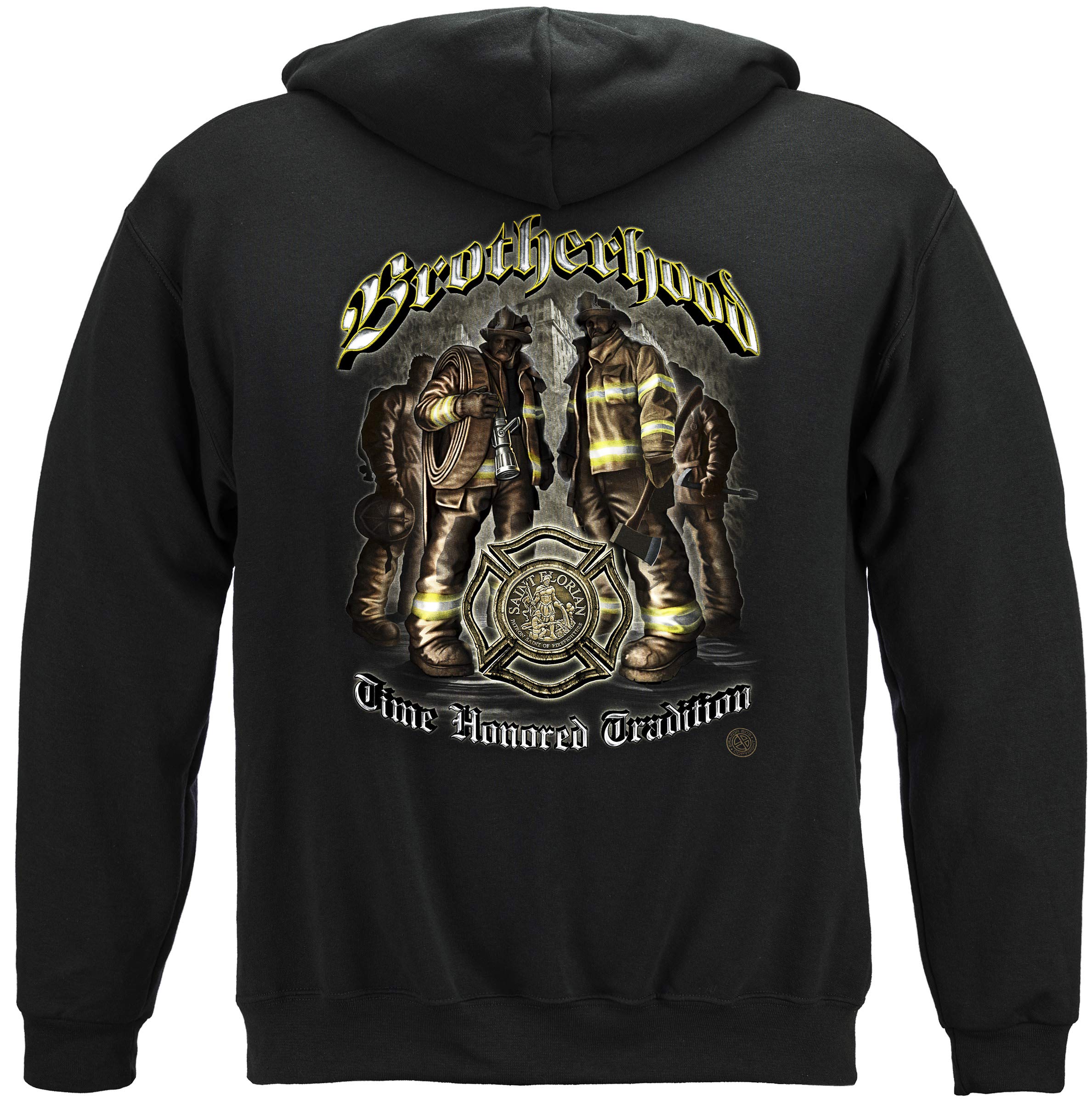 Firefighter Hooded Sweatshirt - Time Honored Tradition Br FF2075SW - Comfortable & Durable for Fire Station, Training & Everyday Wear