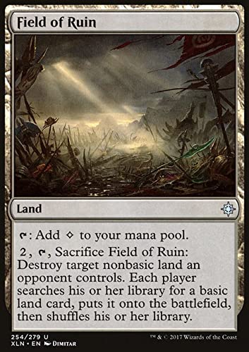Magic: The Gathering - Field of Ruin (254) Ixalan XLN MTG Card | Land Destruction for Competitive Play | TCG, Commander & Modern Deck Essential