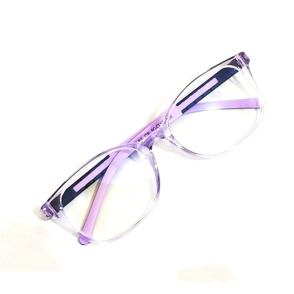 Square Transparent Purple Glasses with Blue Light Blocking for Kids Ages 6-10 | Purple Haze Style | Perfect for Online Classes, Gaming & Screen Time Protection