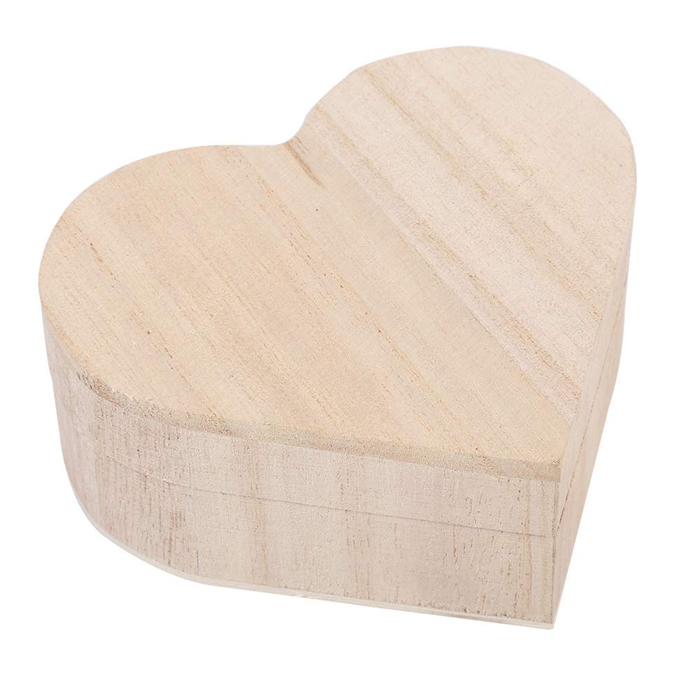 Vensans Handmade Wooden Heart-Shaped Jewelry Box - Elegant Storage for Rings, Necklaces & Keepsakes - Perfect for Gift Giving, Home Decor & Travel Organization