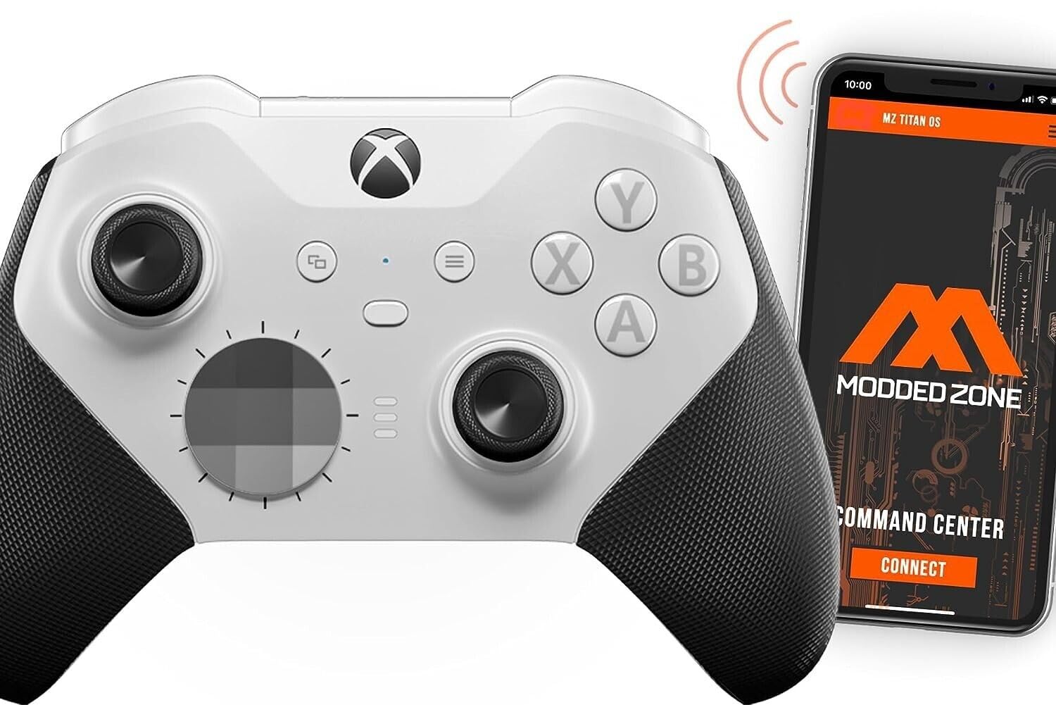 MODDEDZONE CORE Smart Anti-Recoil Modded Controller for Xbox One & PC - Wireless Gaming Controller with Customizable App Settings - Perfect for FPS, Battle Royale & Competitive Gaming (White)