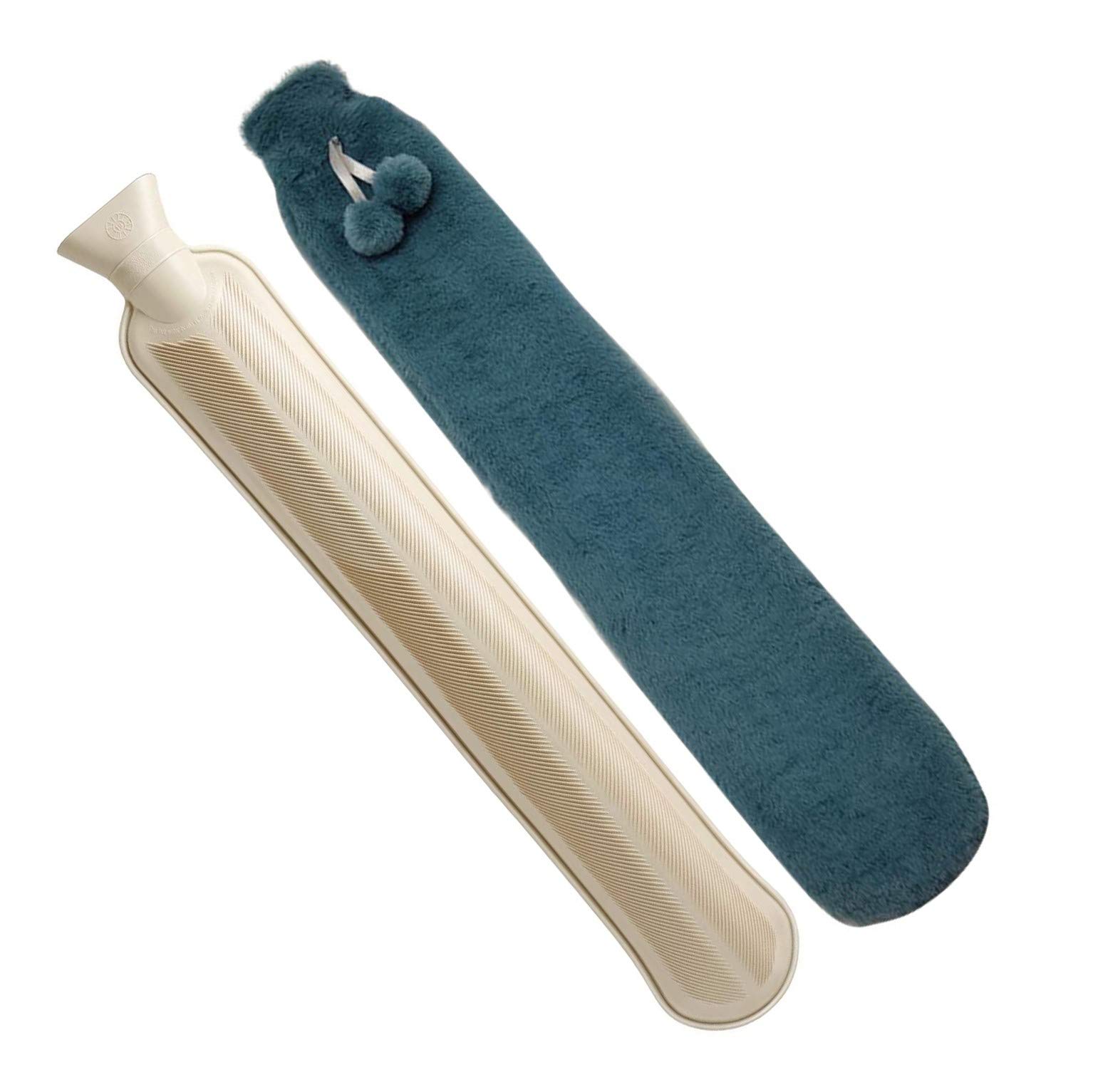 2L Rubber Hot Water Bottle with Knitted Cover - Portable Heat & Cold Therapy for Pain Relief, Warm Relaxation - Perfect Gift for Girlfriend, Mother, Valentine's Day - Use for Cramps, Back Pain & Winter Warmth