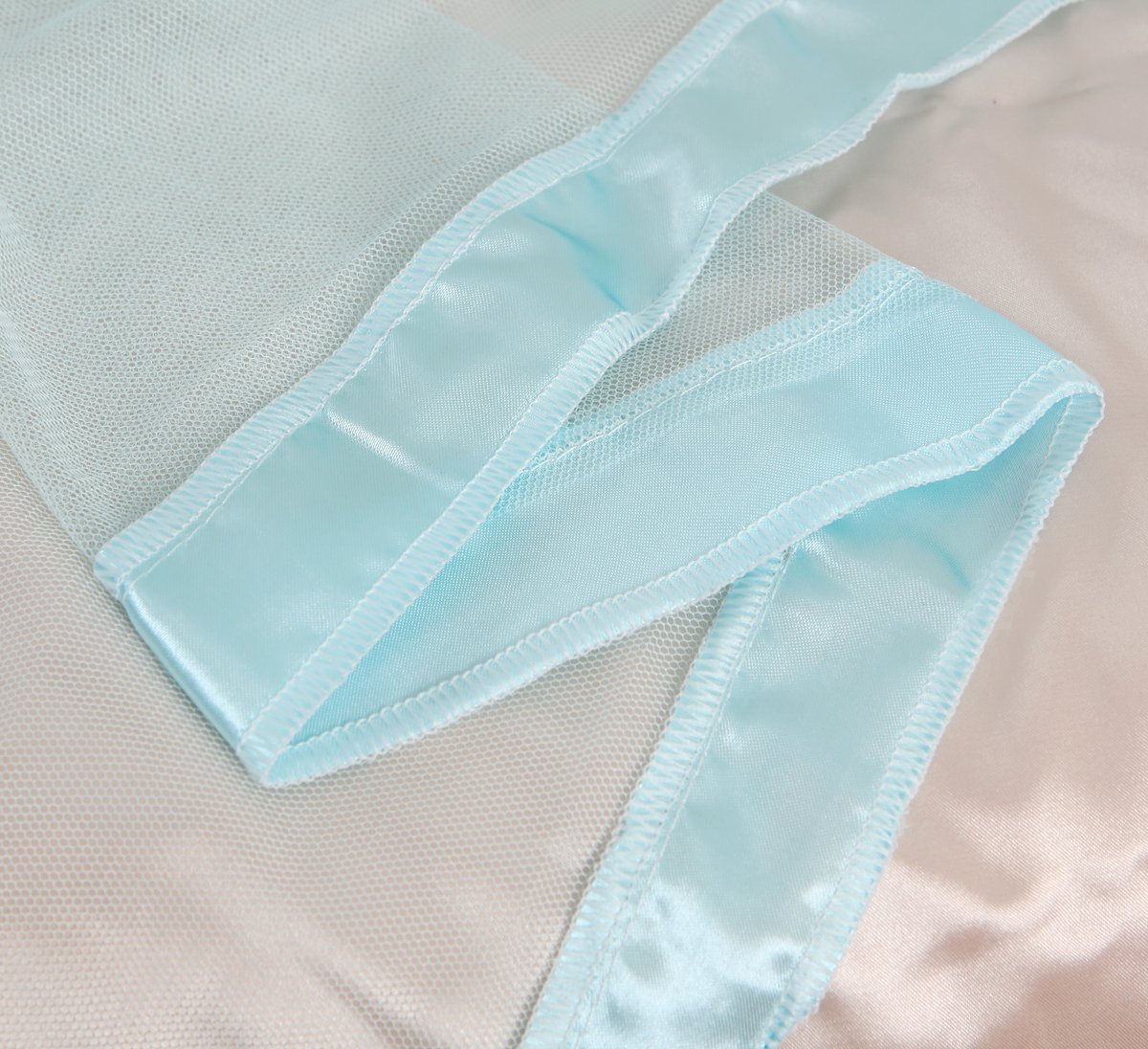 Luxury Mengersi Full Size Canopy Bed Curtains - Royal Cozy Drape Netting for Princess Bedroom Decor (Sky Blue) | Perfect for Kids Rooms, Nursery Decor & Fairy Tale Themed Bedrooms