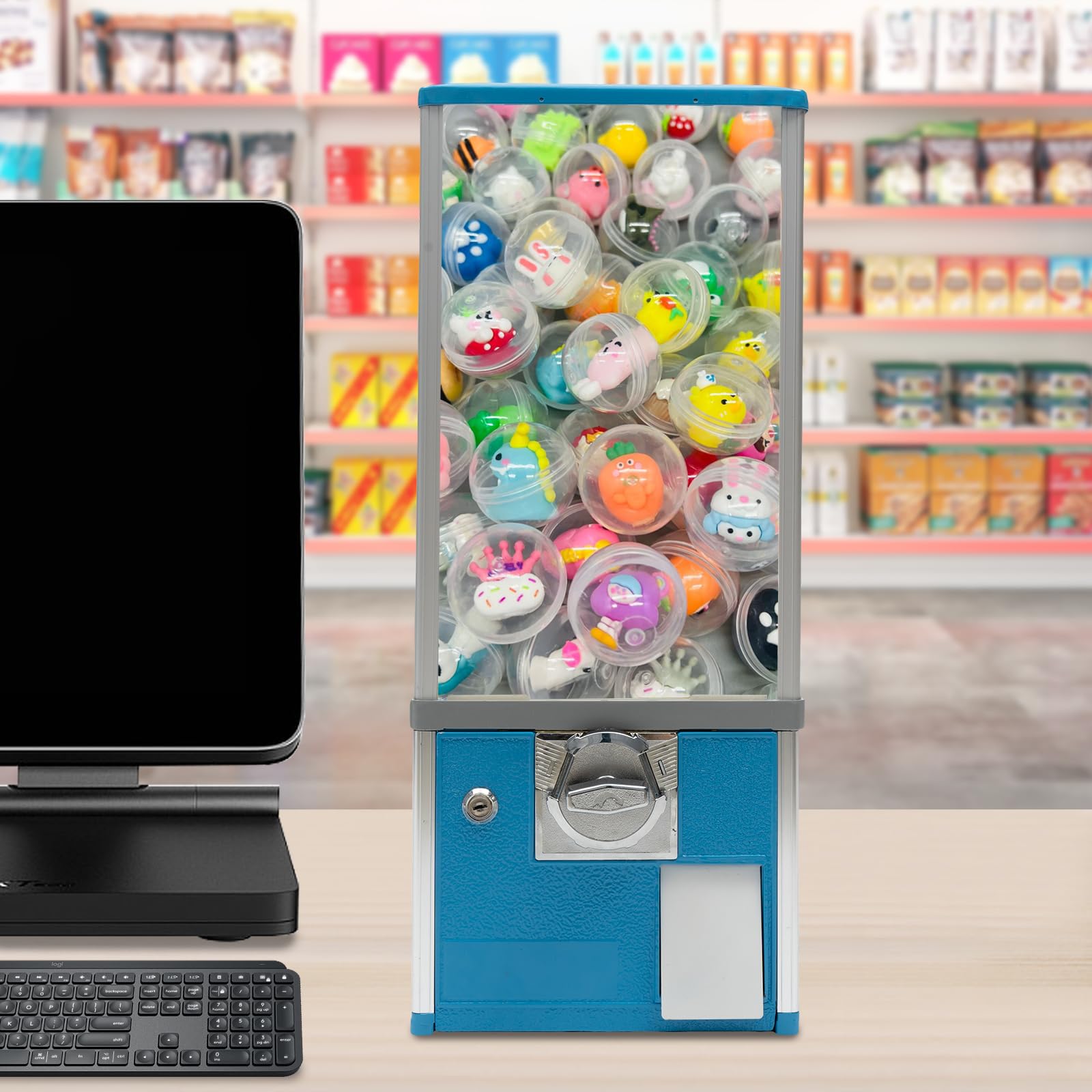 Commercial Big Capsule Vending Machine - Candy & Gumball Dispenser for Retail Stores, Game Halls, Arcades - Durable Bulk Vending Equipment (Style 2) - Perfect for Shopping Malls, Amusement Parks & Entertainment Centers