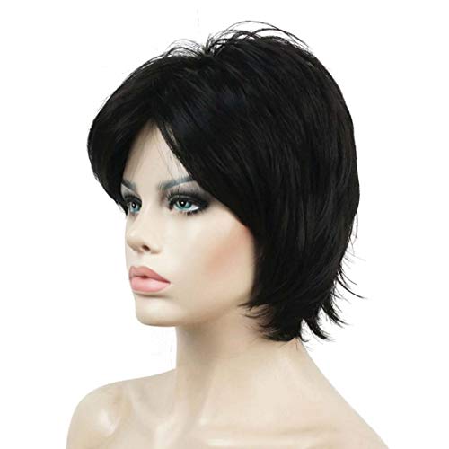 Stylish Short Layered Shaggy Synthetic Wig with Bangs for Women - Perfect for Cosplay, Halloween & Daily Fashion Looks