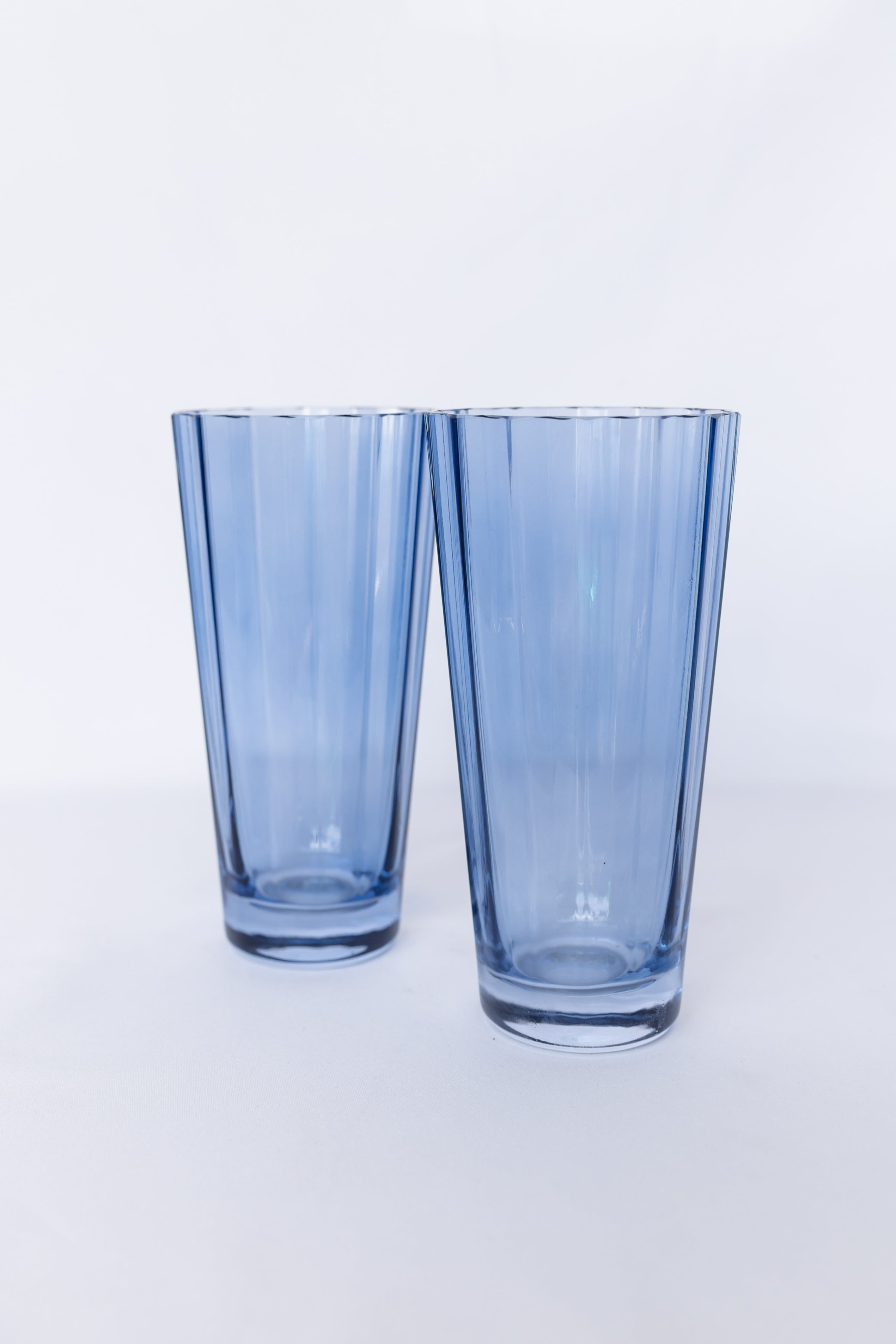 Estelle Colored Sunday Highball Glasses Set of 2 - Cobalt Blue Barware for Cocktails, Iced Tea & Entertaining