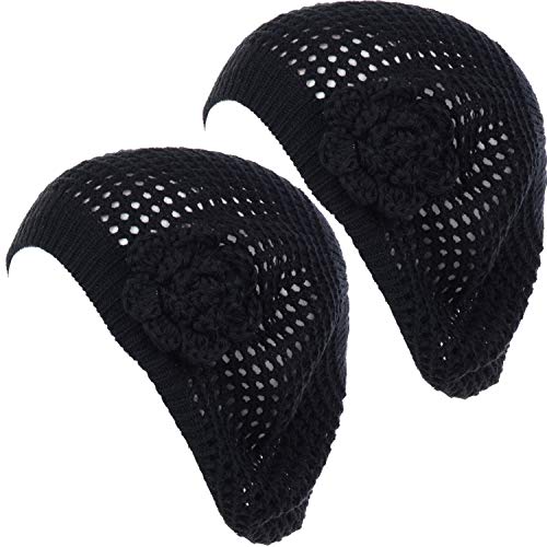 Net With Flower-2 Pack-black & Black