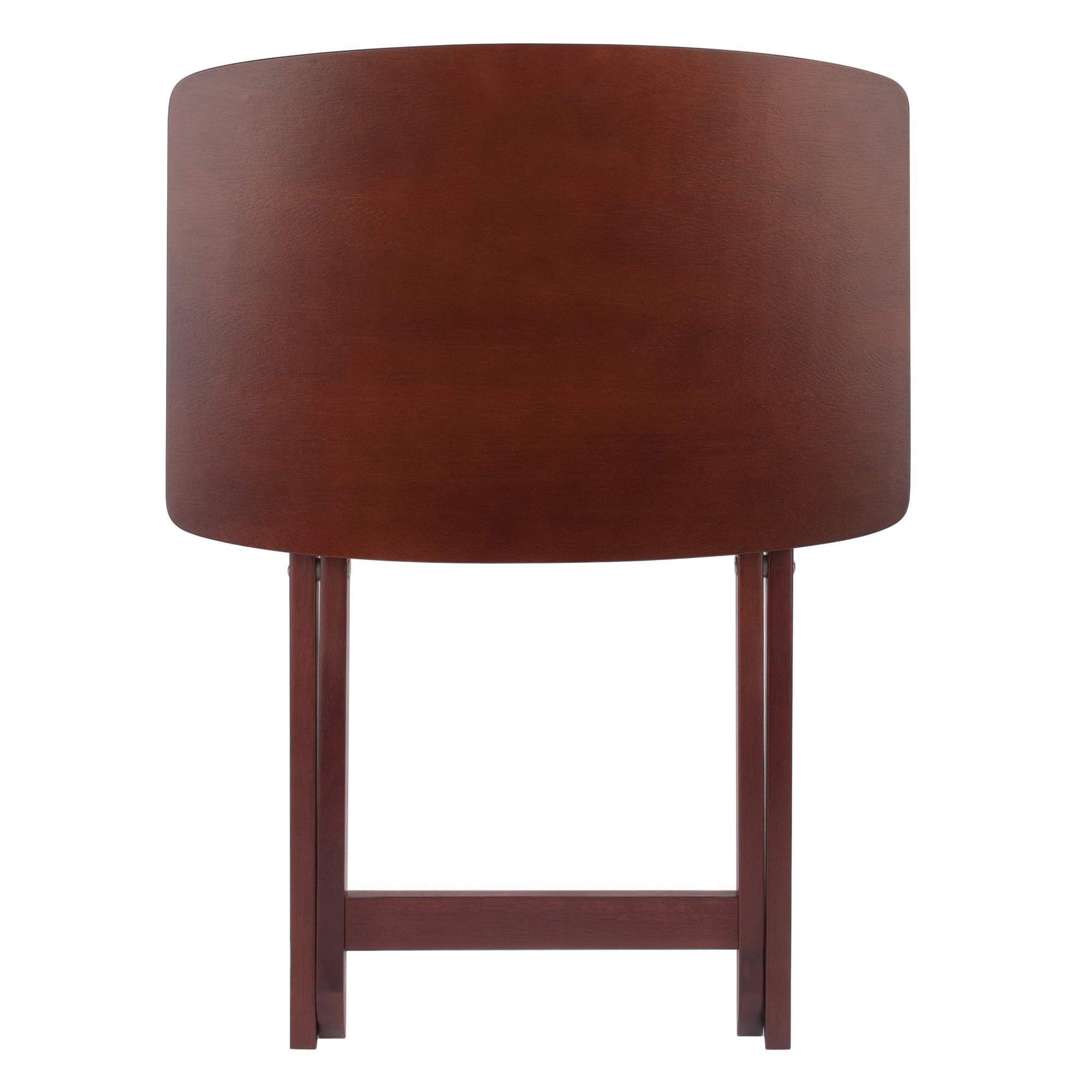 Winsome Darlene 2-Pack Foldable Snack Tables - 26 Inch Walnut Finish Side Tables for Living Room, Bedroom & Small Spaces - Perfect for Snacks, Drinks, Books & Laptop Use