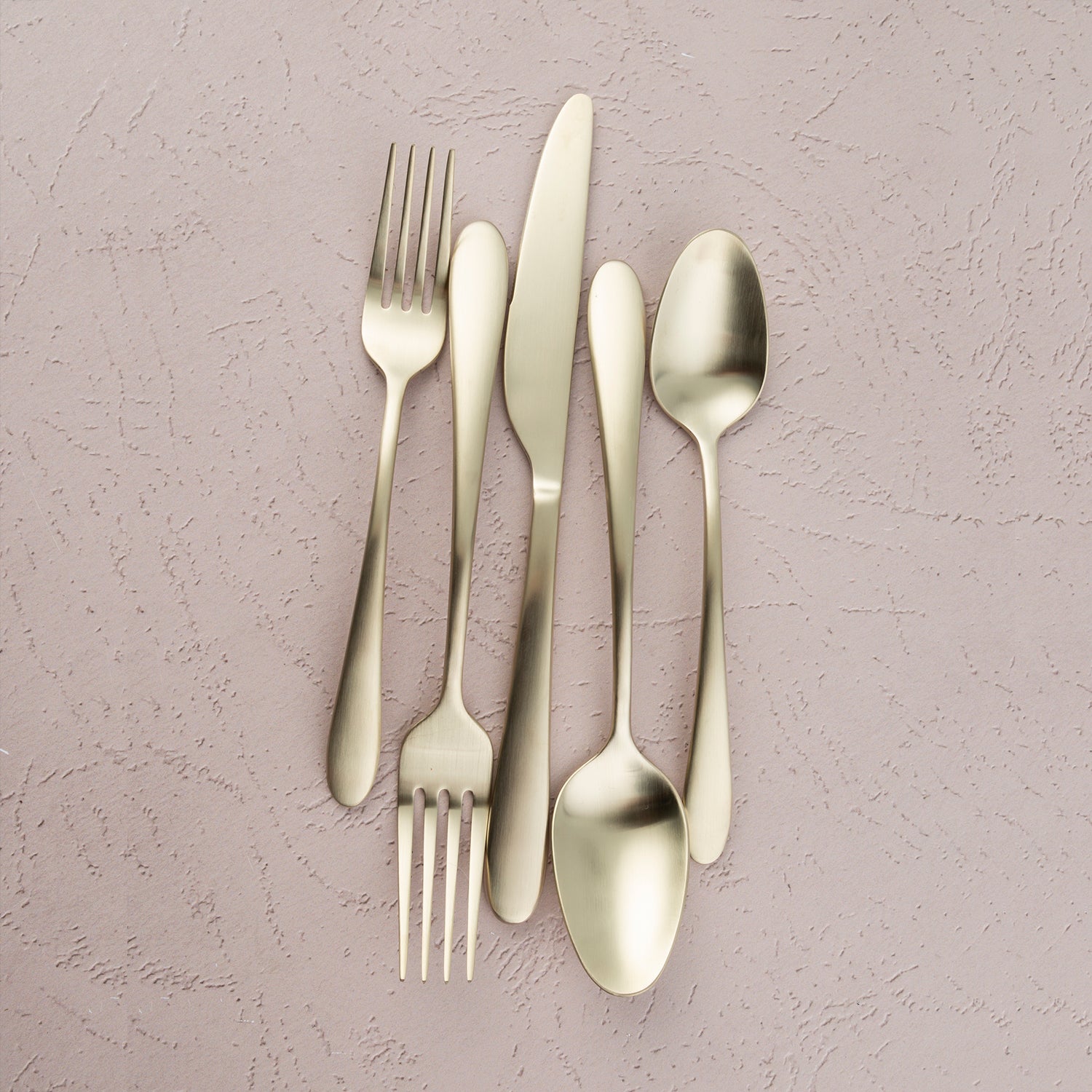 Poet Champagne Satin 20-Piece Flatware Set - Elegant Stainless Steel Cutlery for Fine Dining, Weddings & Special Occasions