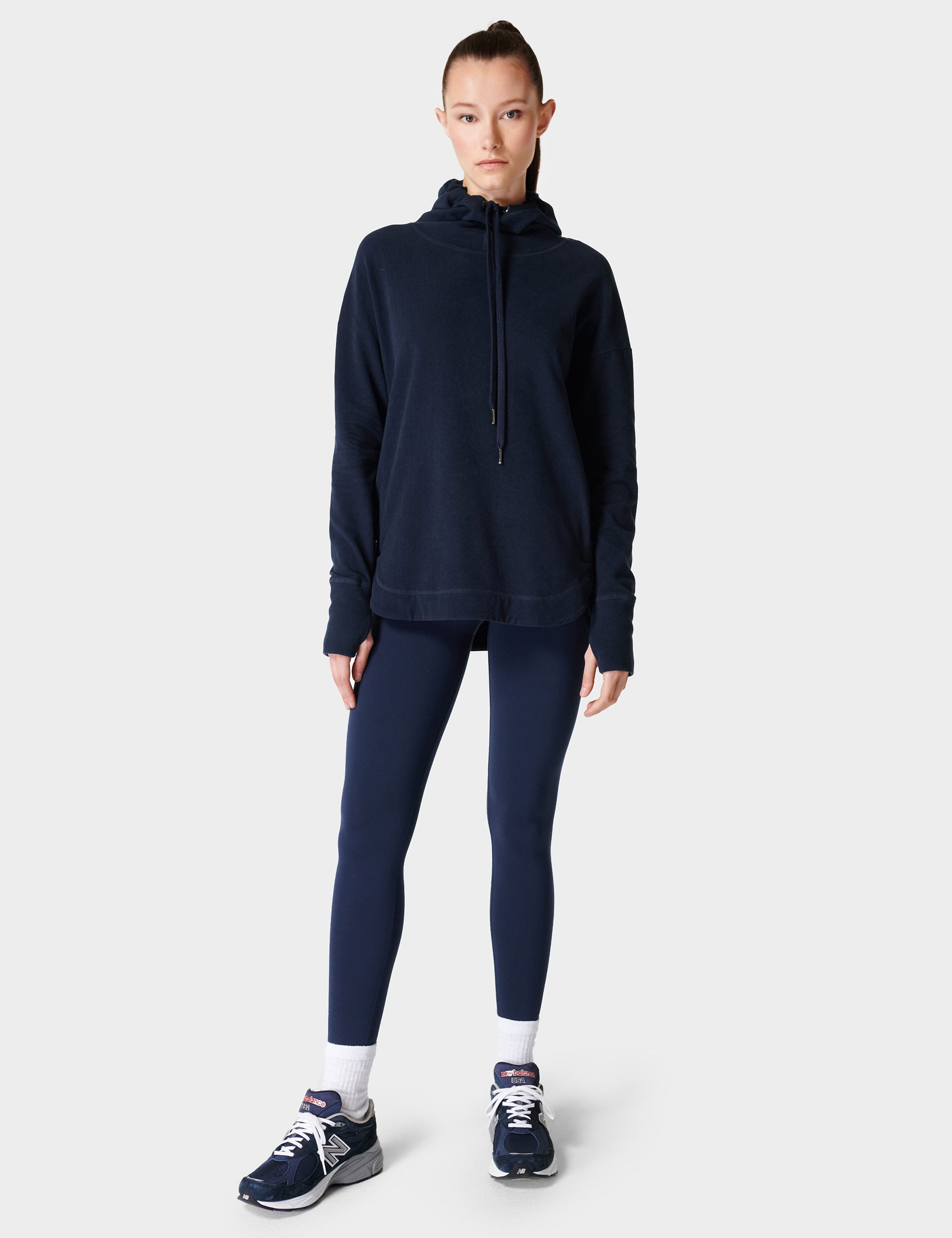 Italian Fleece Hoodie for Men & Women - Soft & Warm Navy Blue Pullover - Perfect for Outdoor Activities, Camping & Casual Wear