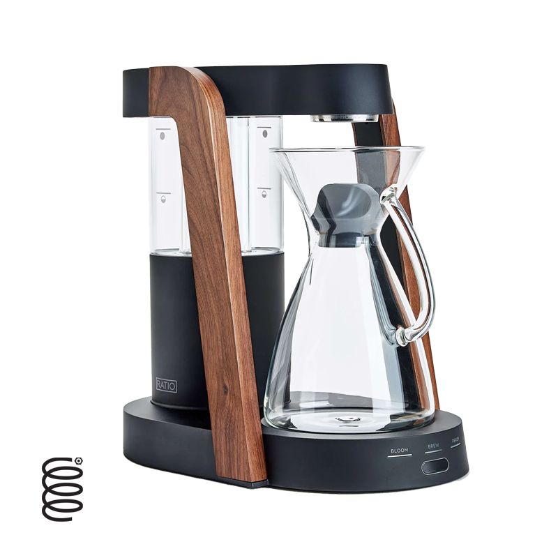 Ratio Eight Coffee Brewer - Premium Black & Walnut Drip Coffee Maker for Home & Office | Perfect for Pour-Over Coffee Lovers & Specialty Brewing Enthusiasts