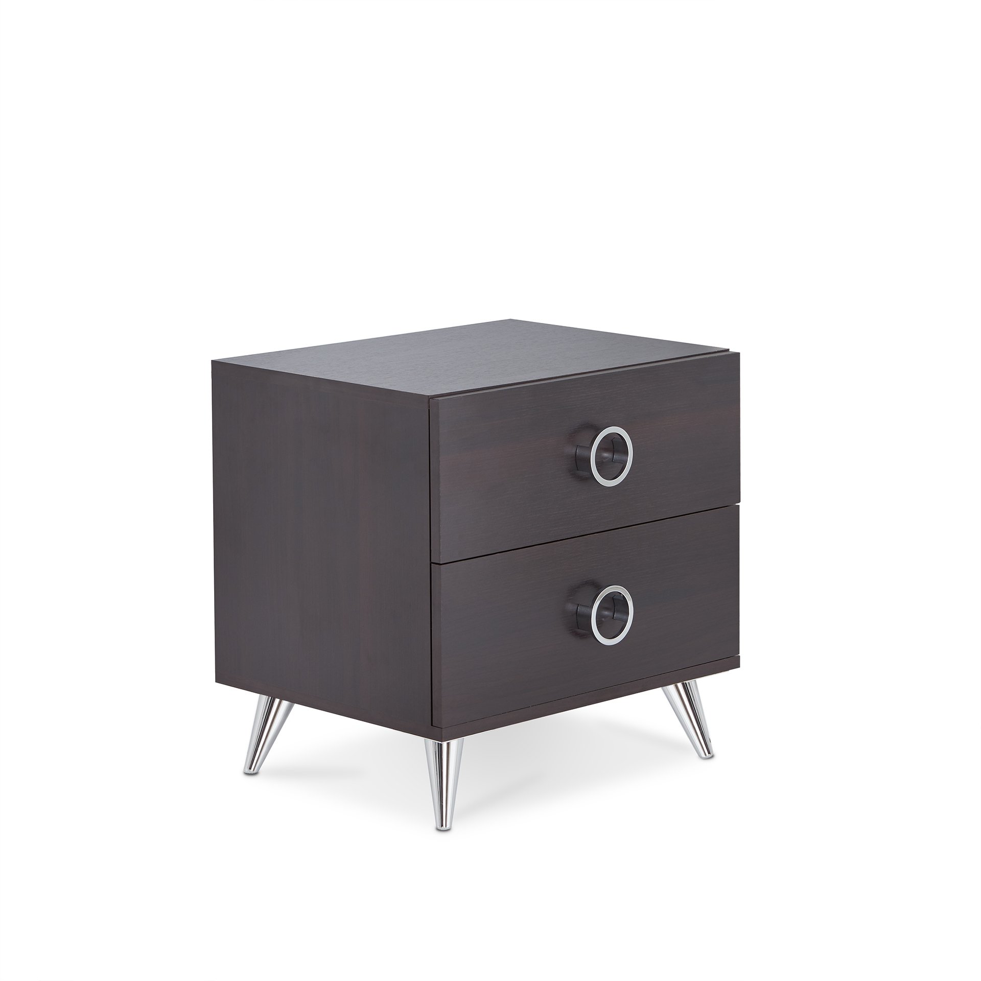 HABITRIO Nightstand with 2 Drawers - Solid Wood Side Table for Bedroom & Living Room