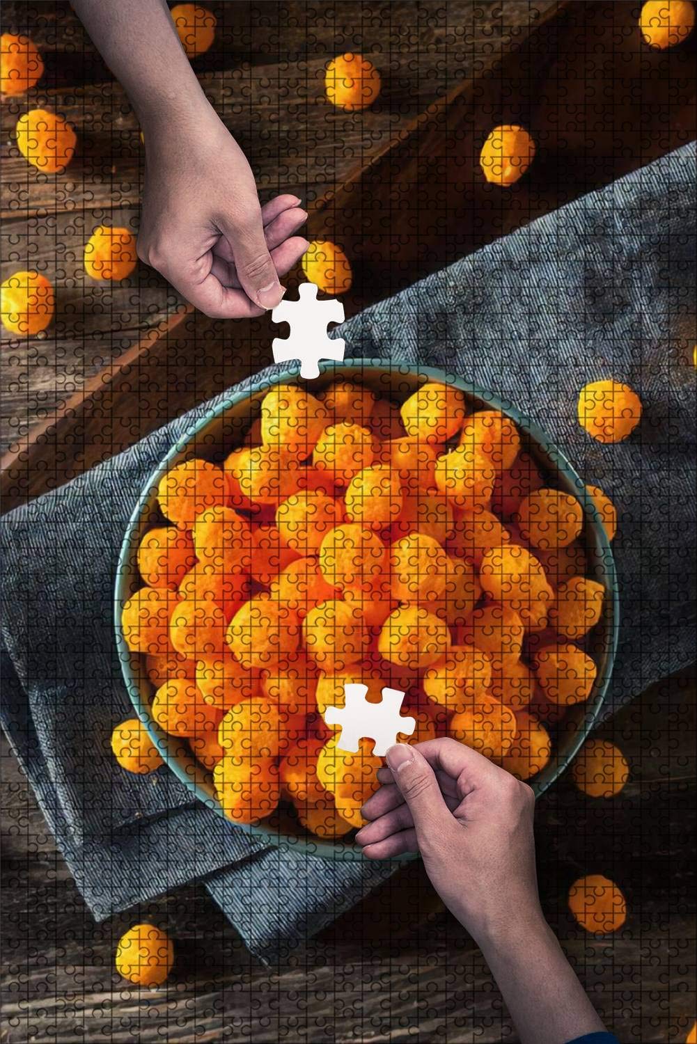 1000-Piece Wooden Jigsaw Puzzle - Cheesy Cheese Puffs Design for Adults & Kids | Educational DIY Toy, Stress Relief Gift | Perfect Fit, Vibrant Colors | Great for Family Game Nights & Classroom Activities