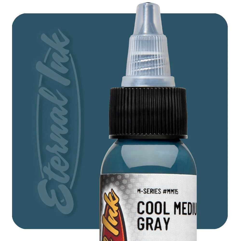 Eternal Tattoo Ink M Series - Professional Cool Medium Gray Tattoo Ink for Artists - Perfect for Realism, Shading & Cover-up Tattoos