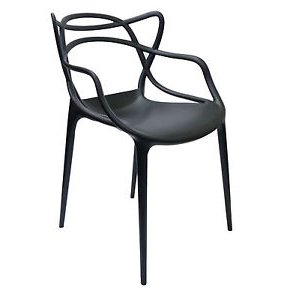 2xhome Modern Black Dining Room Chairs Set - Contemporary Designer Armchairs for Home, Office, Kitchen & Living Room - Indoor/Outdoor Use for Family Gatherings & Workspaces