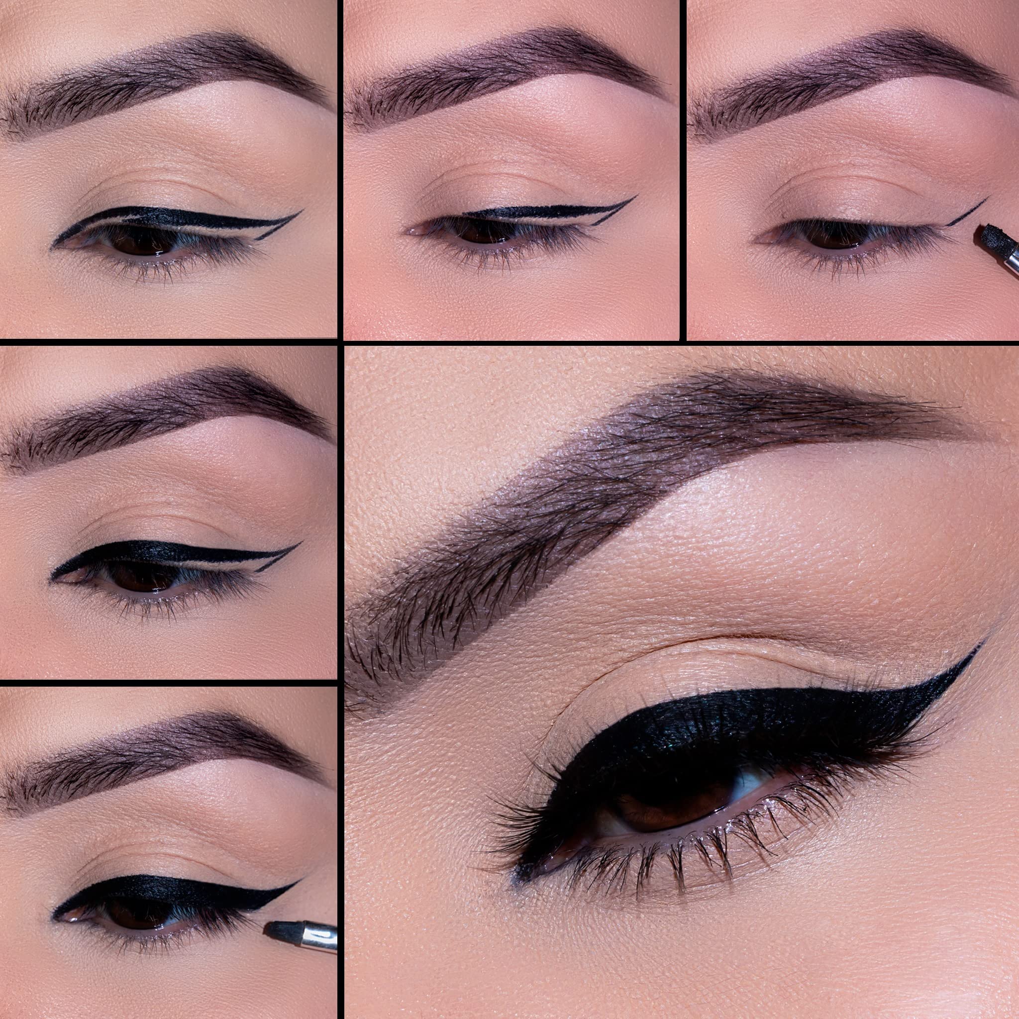 2-in-1 Jet Black Waterproof Gel Kajal & Powder Cake Eyeliner - Smudge-Proof, Long Lasting for Dramatic Eye Makeup | Perfect for Party, Wedding & Everyday Wear