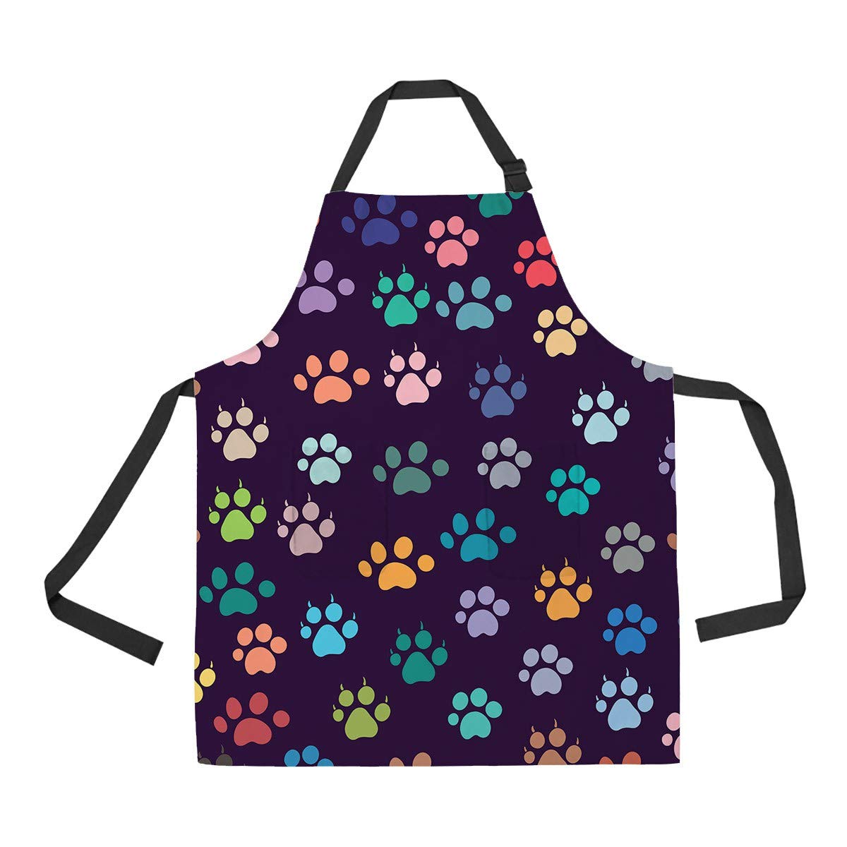Adjustable Animal Print Bib Apron with Pockets for Cooking, Baking & Grilling - Unisex Kitchen Apron for Women & Men - Perfect for BBQ, Home Chef & Restaurant Use