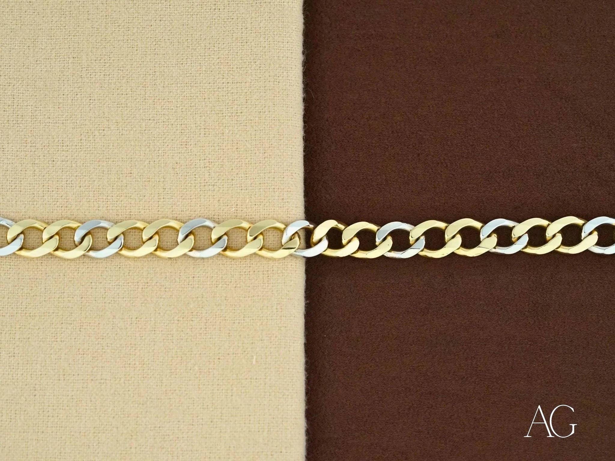 Men's 18K White Gold Flat Cuban Link Bracelet - Timeless Elegance Jewelry for Gifts, Weddings & Special Occasions