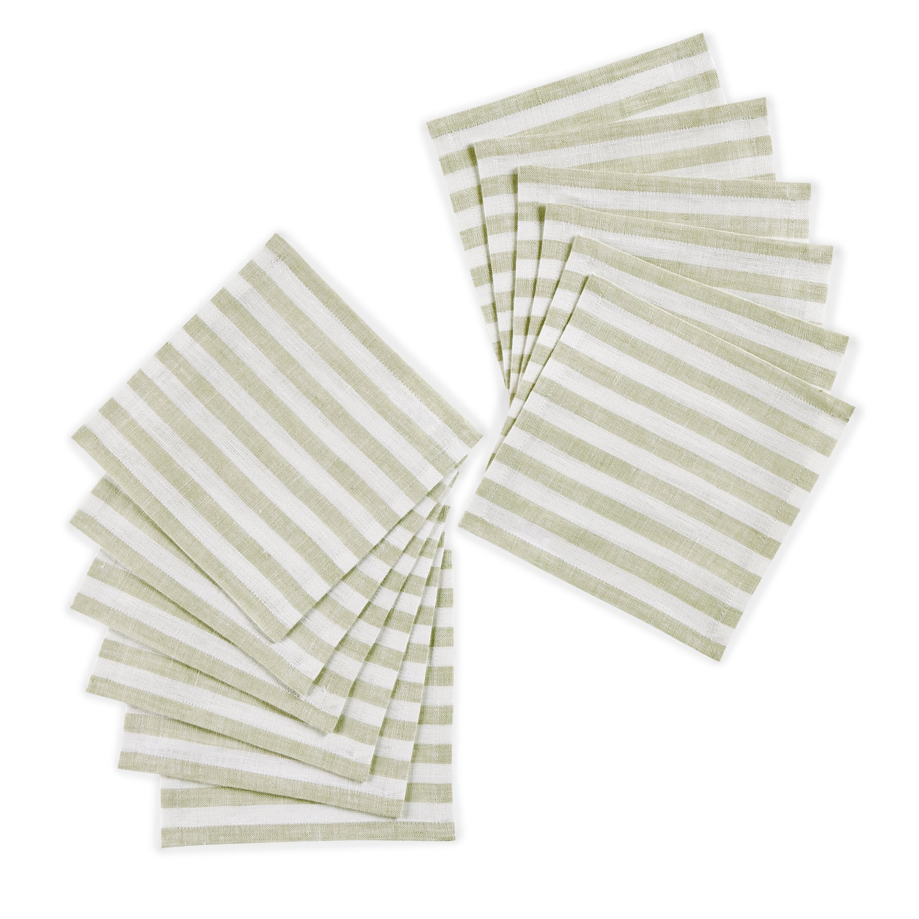 Amalfi Stripe Cocktail Napkins - Set of 12 Premium Paper Napkins for Parties, Weddings & Home Decor - Elegant Drink Coasters for Entertaining Guests